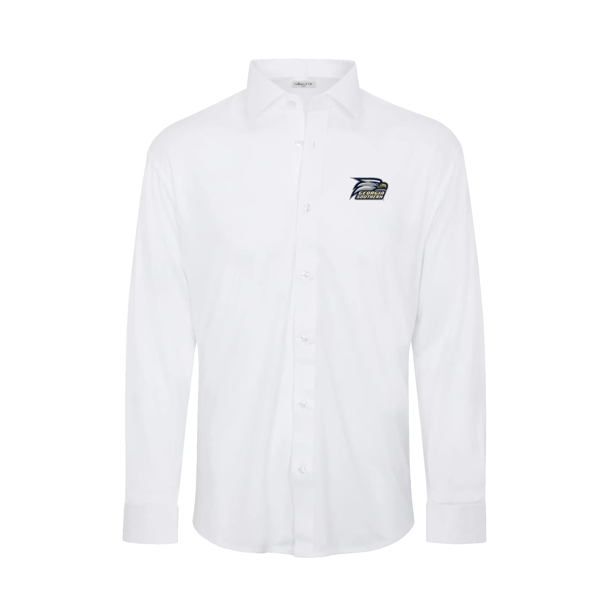 Georgia Southern Quattro Flex Dress Shirt with Semi-Spread Collar