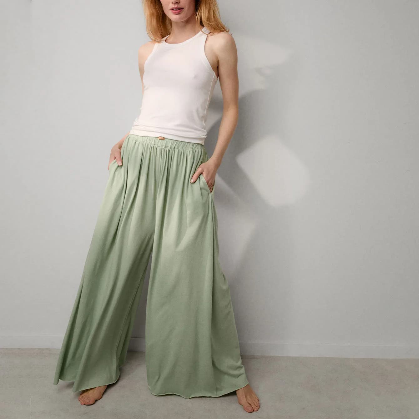 Organic Pima Wide Leg Pant