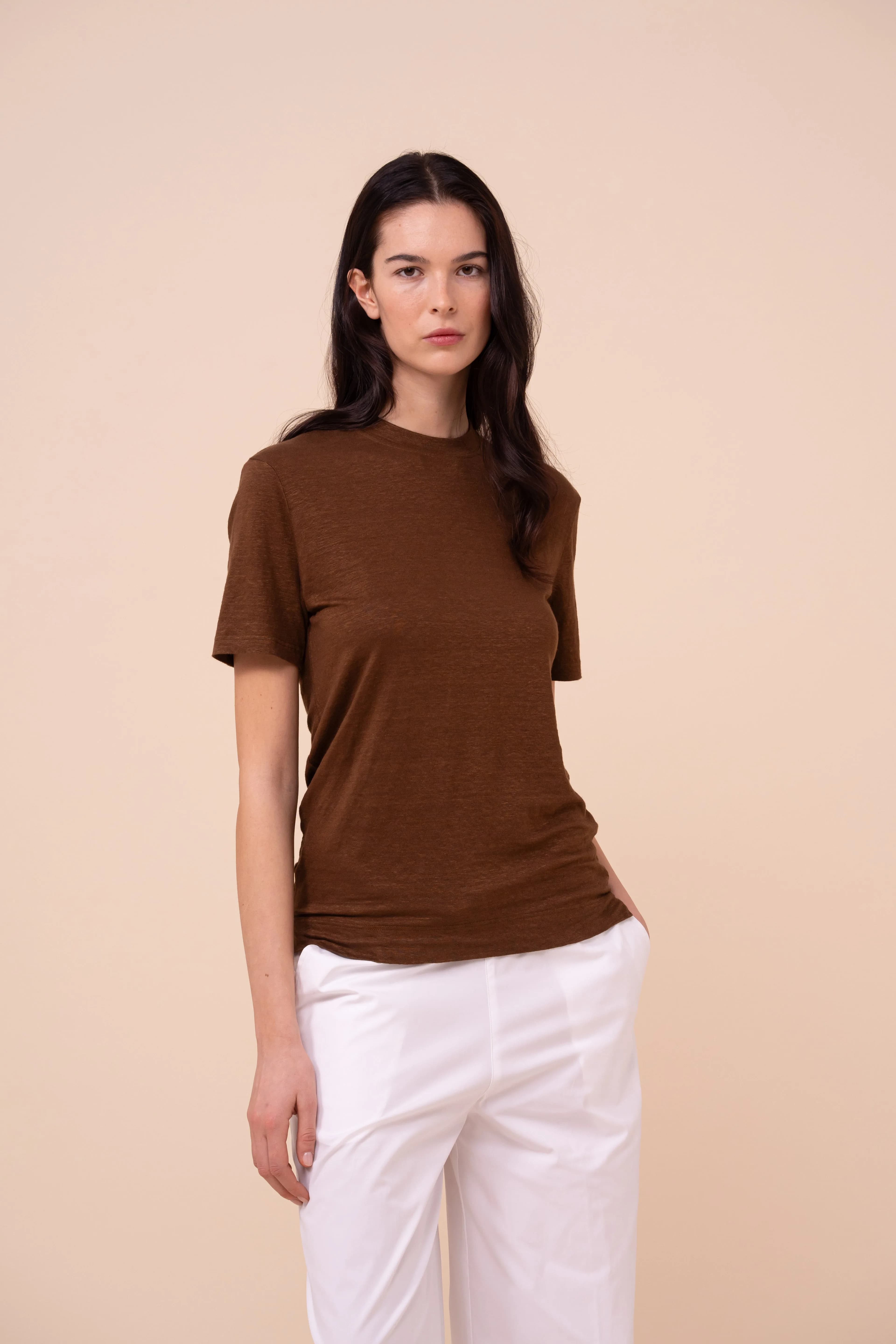 Extreme Short Sleeve Linen T-Shirt