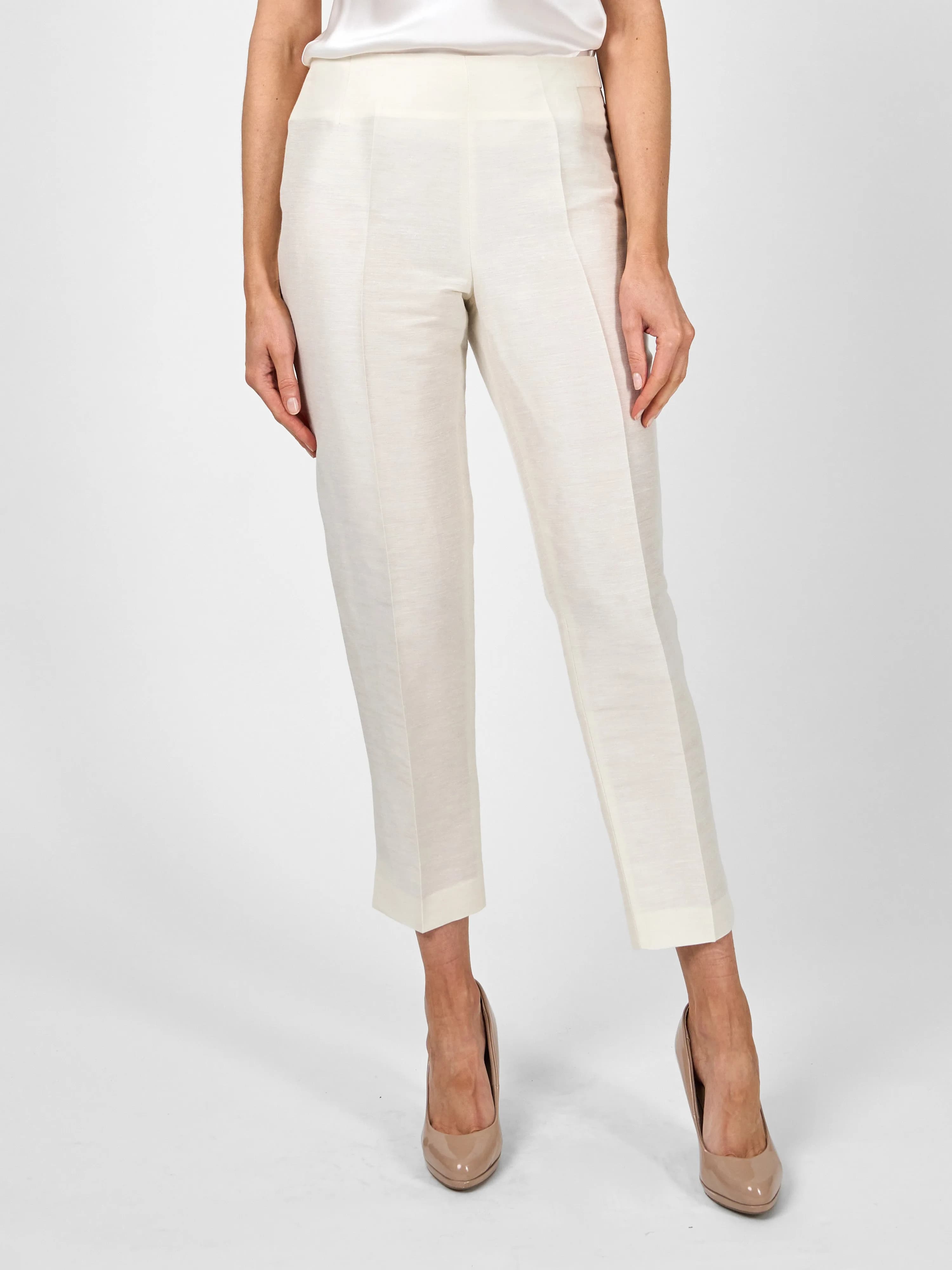 Cigarette Trousers Ivory Silverstone