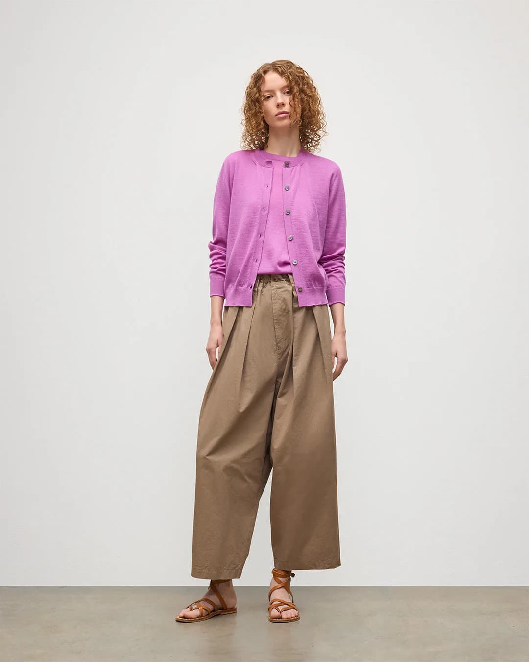 Honor Pink Superfine Cashmere Cardigan