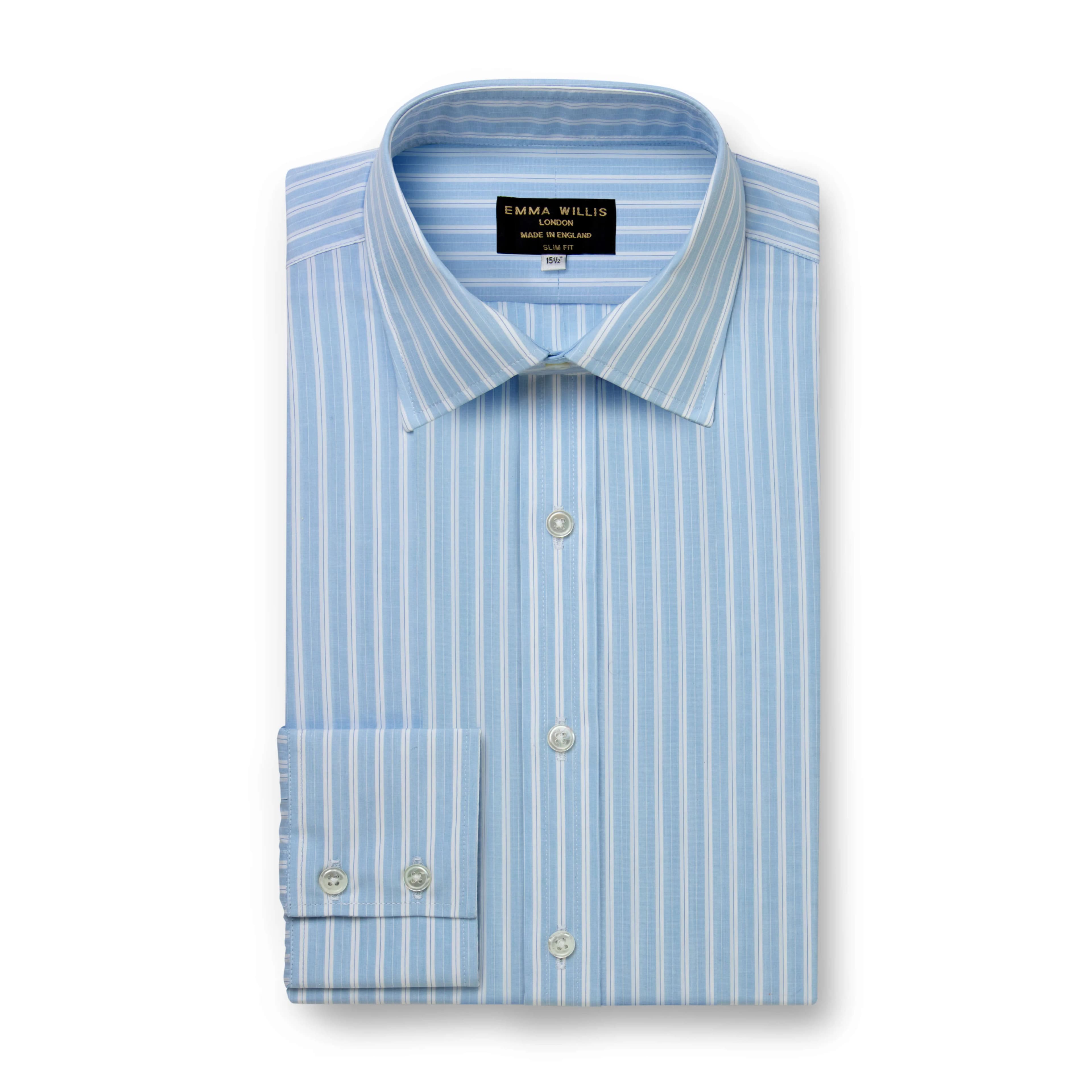 Fine Navy/White/Blue Chalk Stripe Shirt