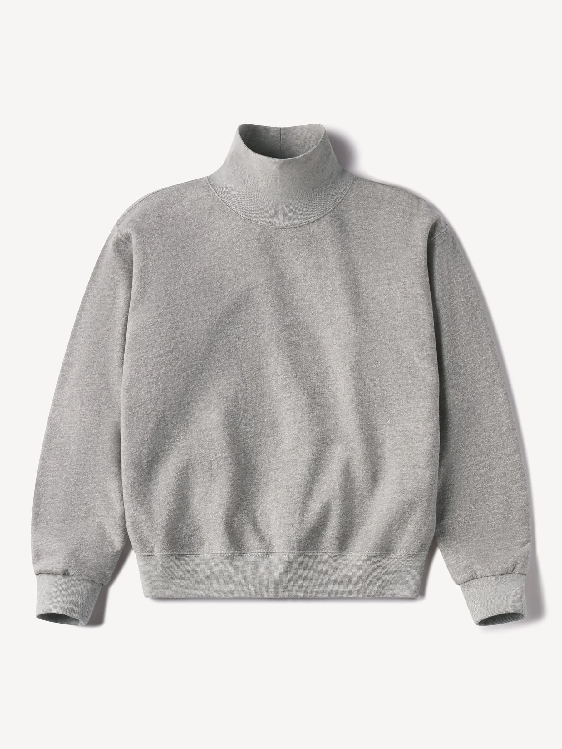 Heather Grey Vintage Interloop Mockneck