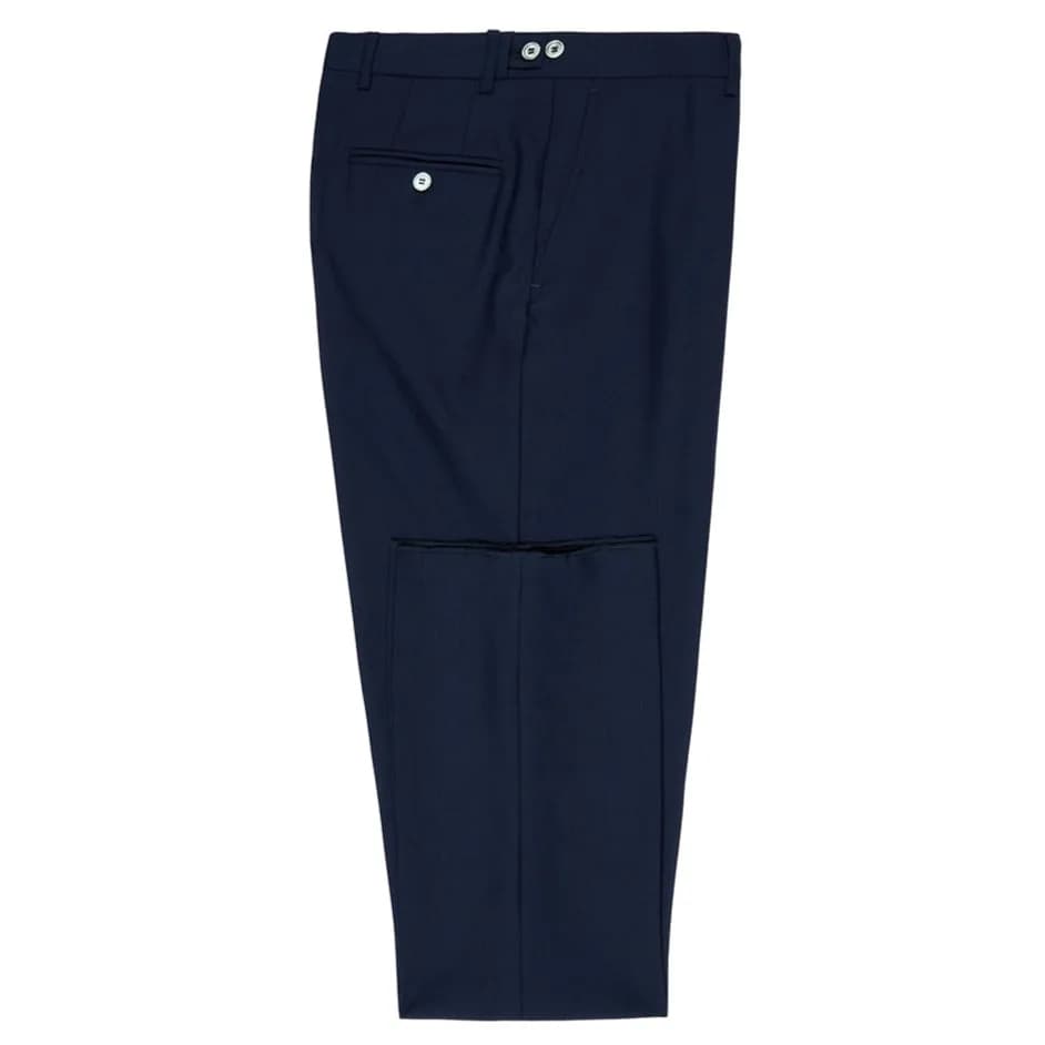 Tinker Flat Front Wool Trouser – Navy