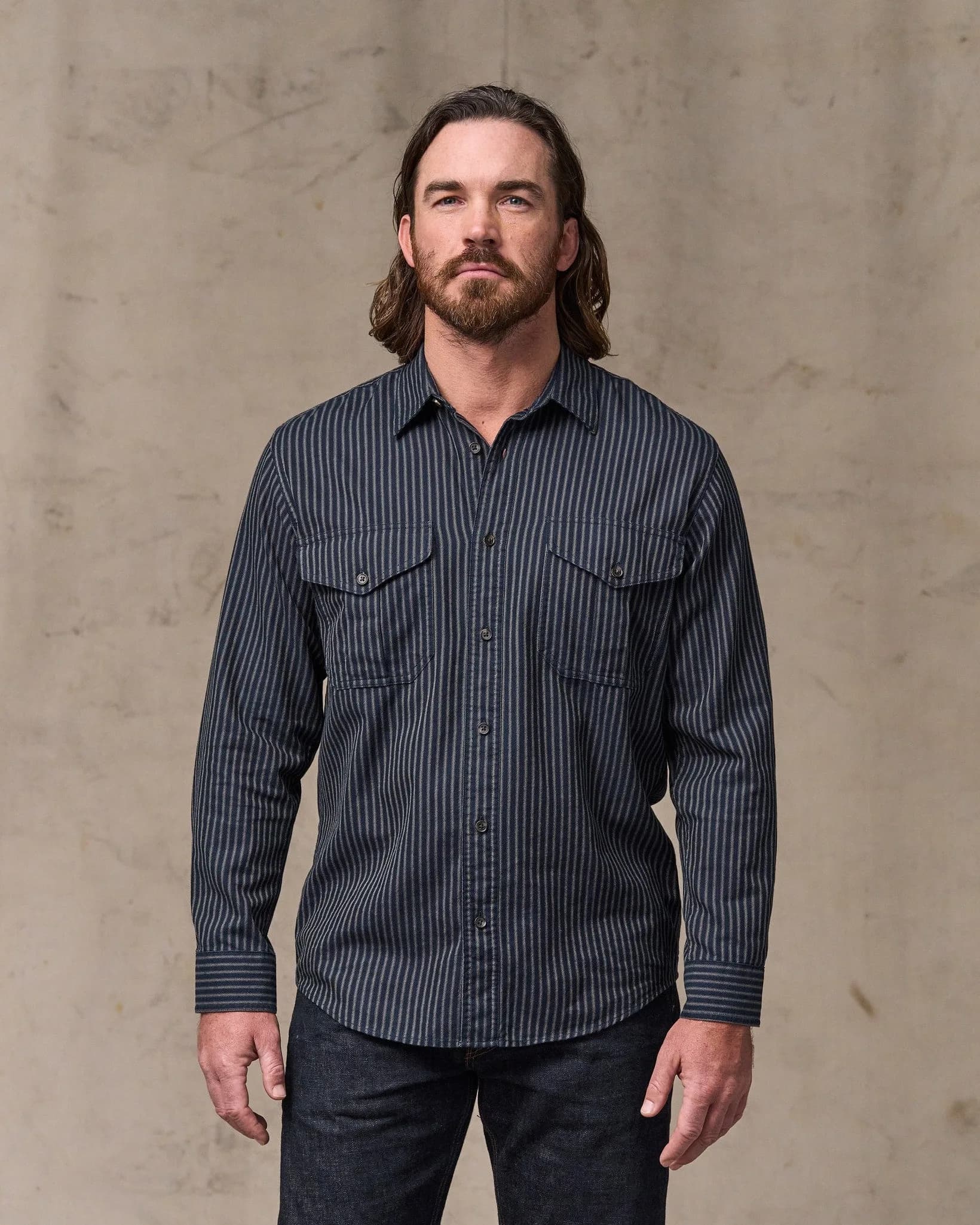 Lightweight Alaskan Guide Shirt - Indigo Ticking Stripe