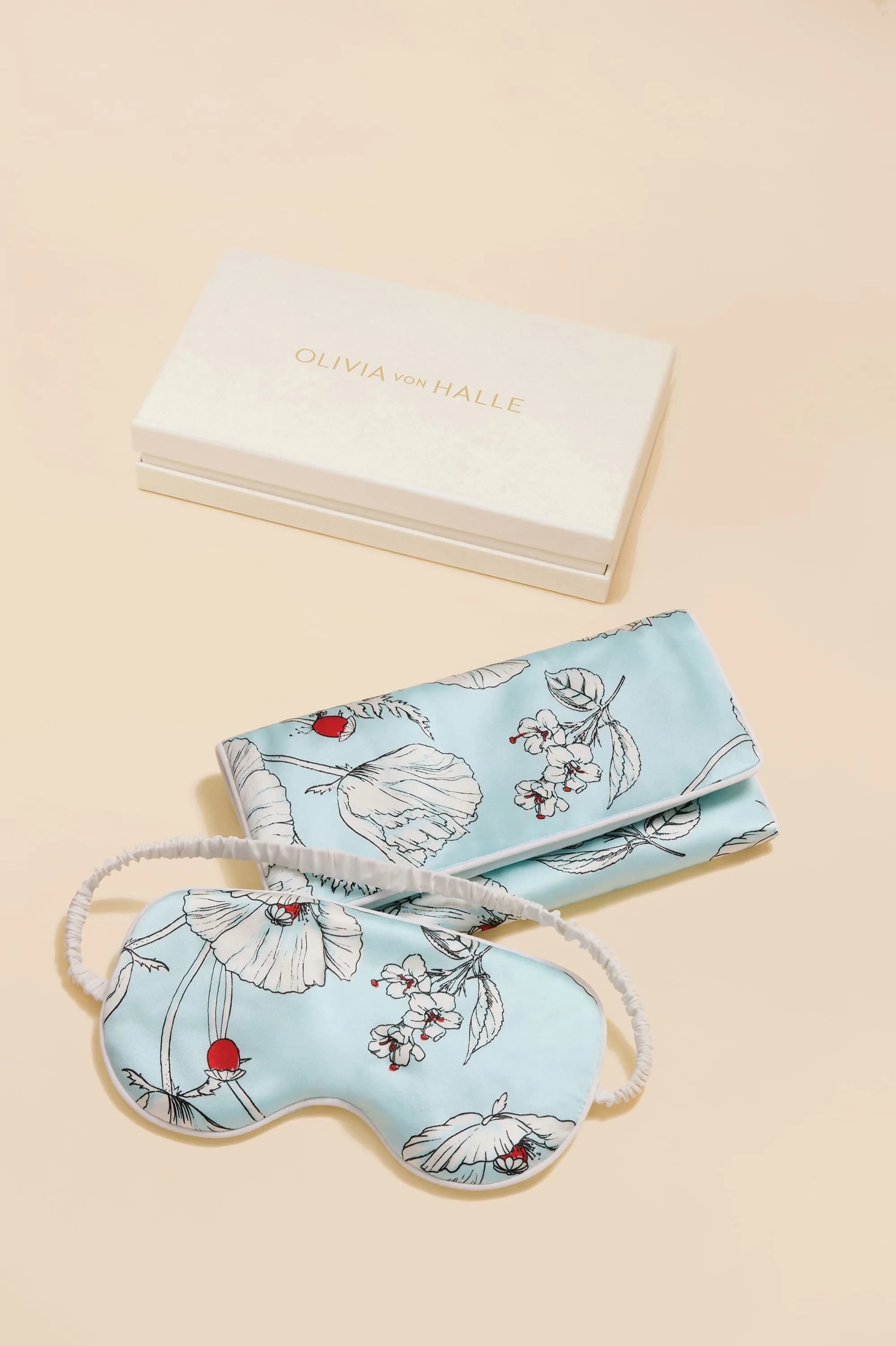 Audrey Serafina Blue Floral Eye Mask