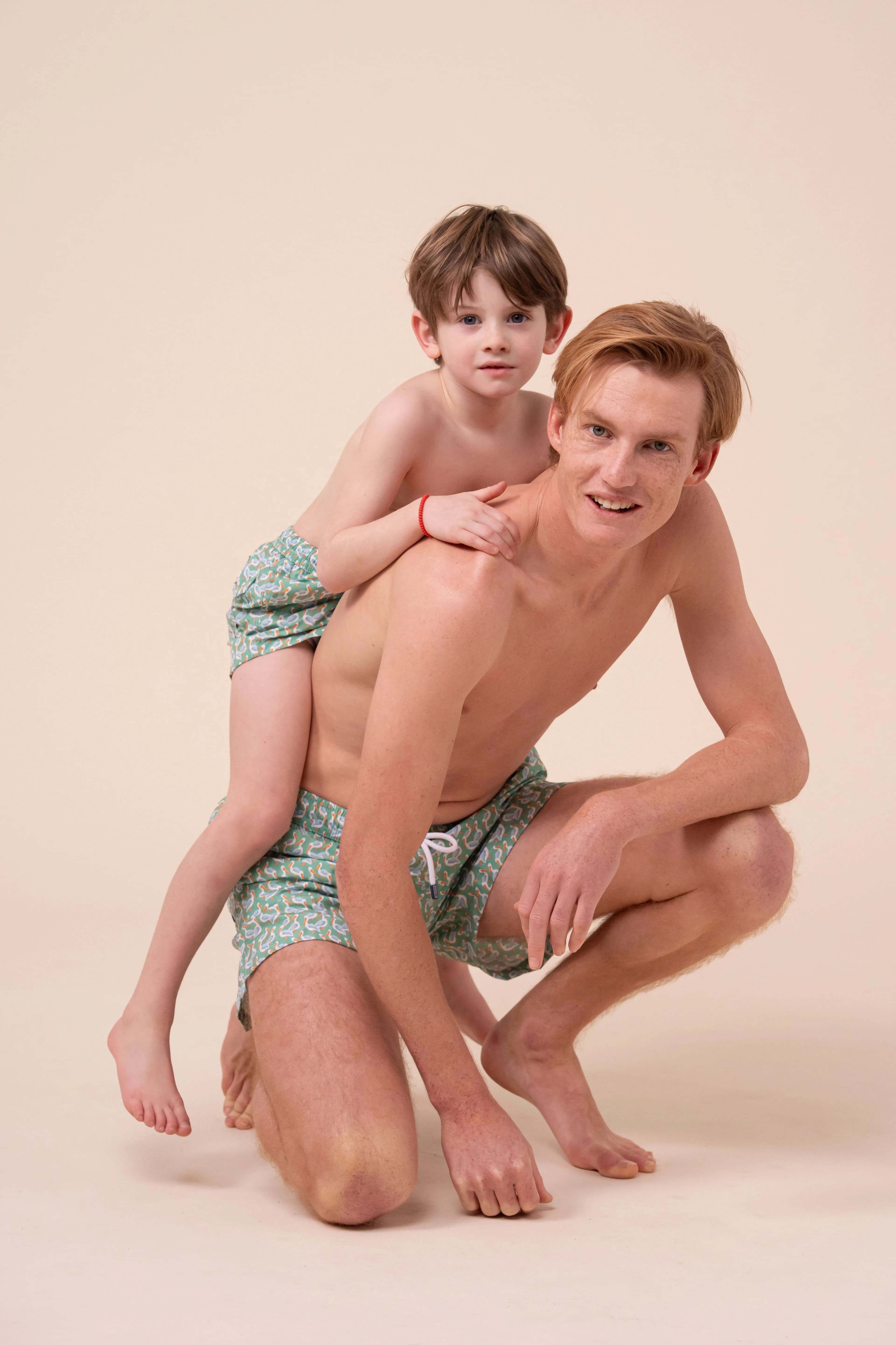 Madeira Kid Swim Trunks - Pelican Pattern