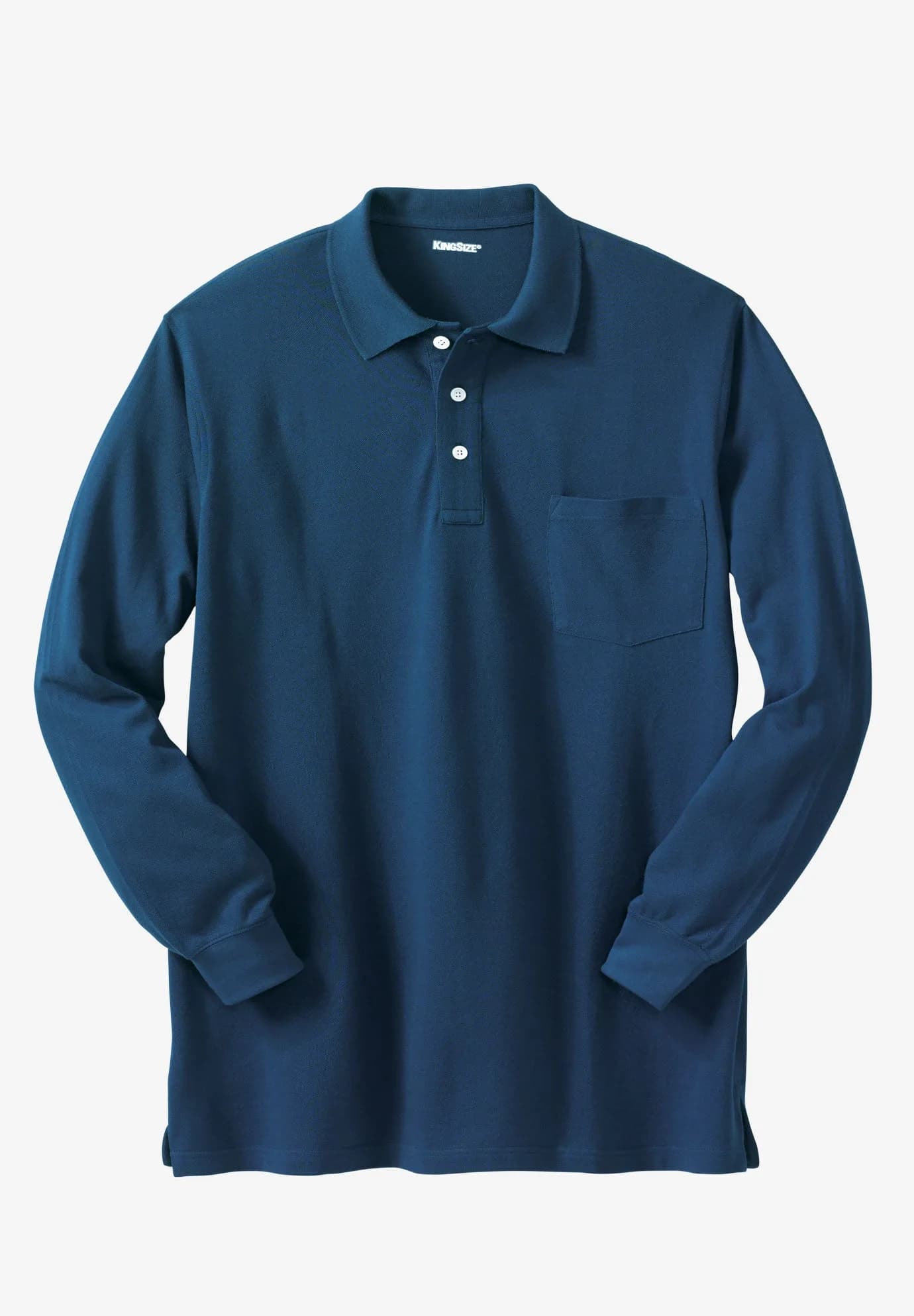 Longer-Length Long Sleeve Shrink-Less™ Cotton Polo