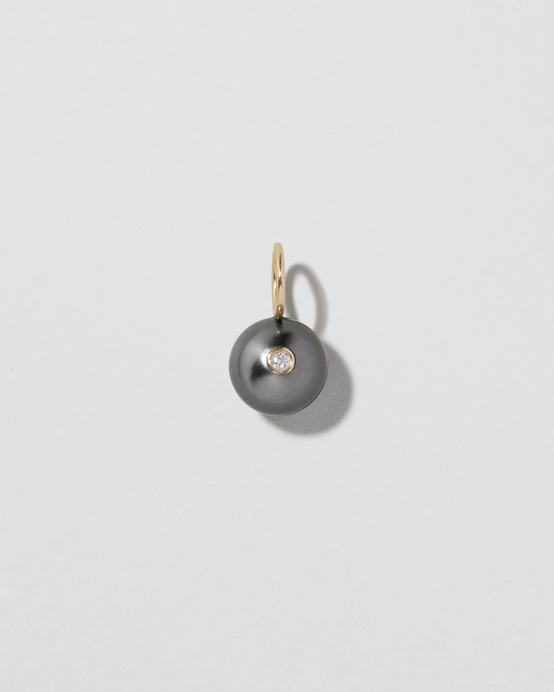 Small Gray South Sea Pearl with Diamond