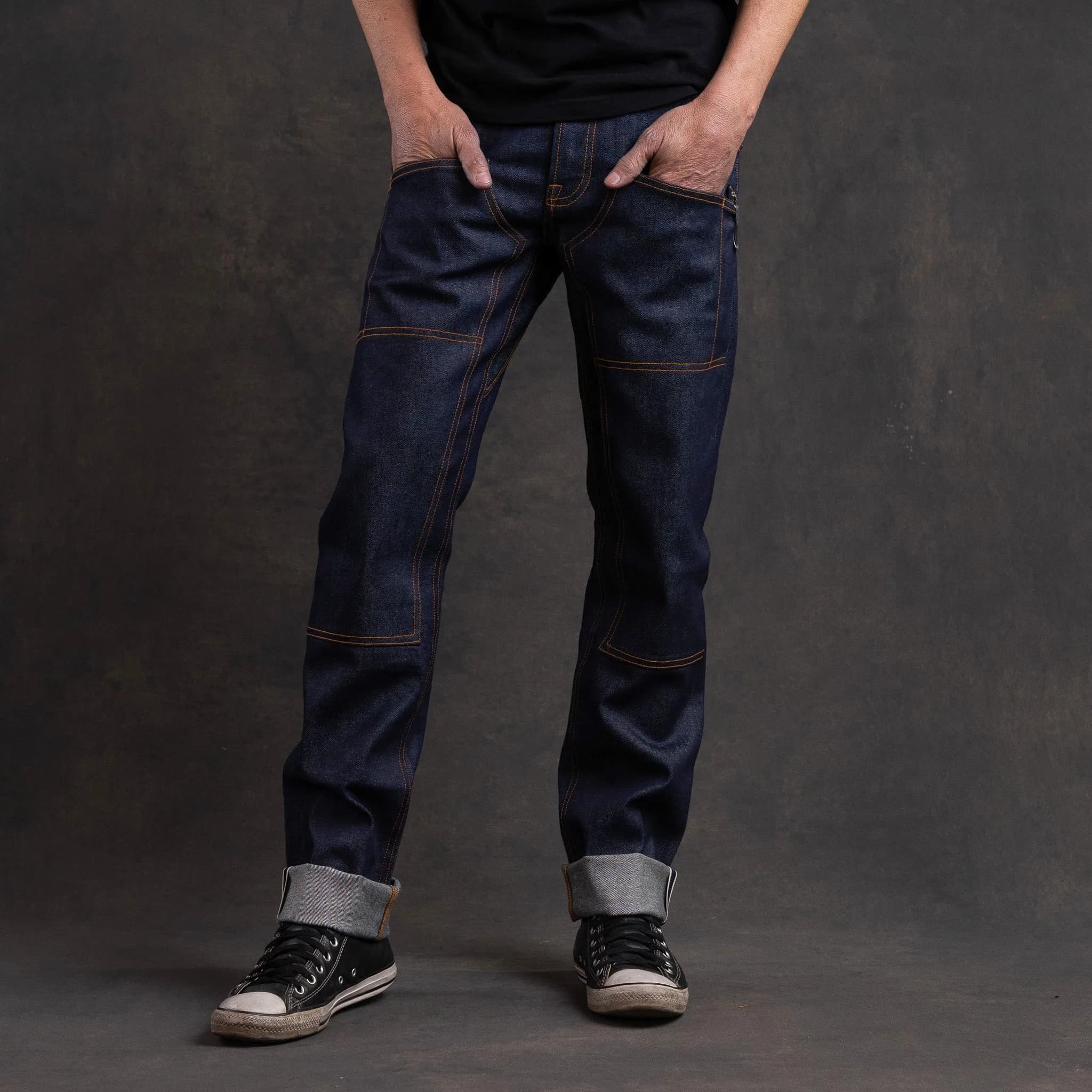 Die Hard Double Knee Tapered Leg - 12oz Stretch Japan Selvage Denim Jean