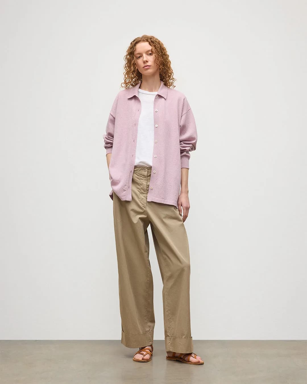 Munro Light Pink Cashmere Shirt