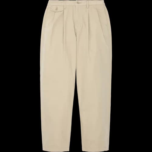 TWO TUCK PANTS BEIGE