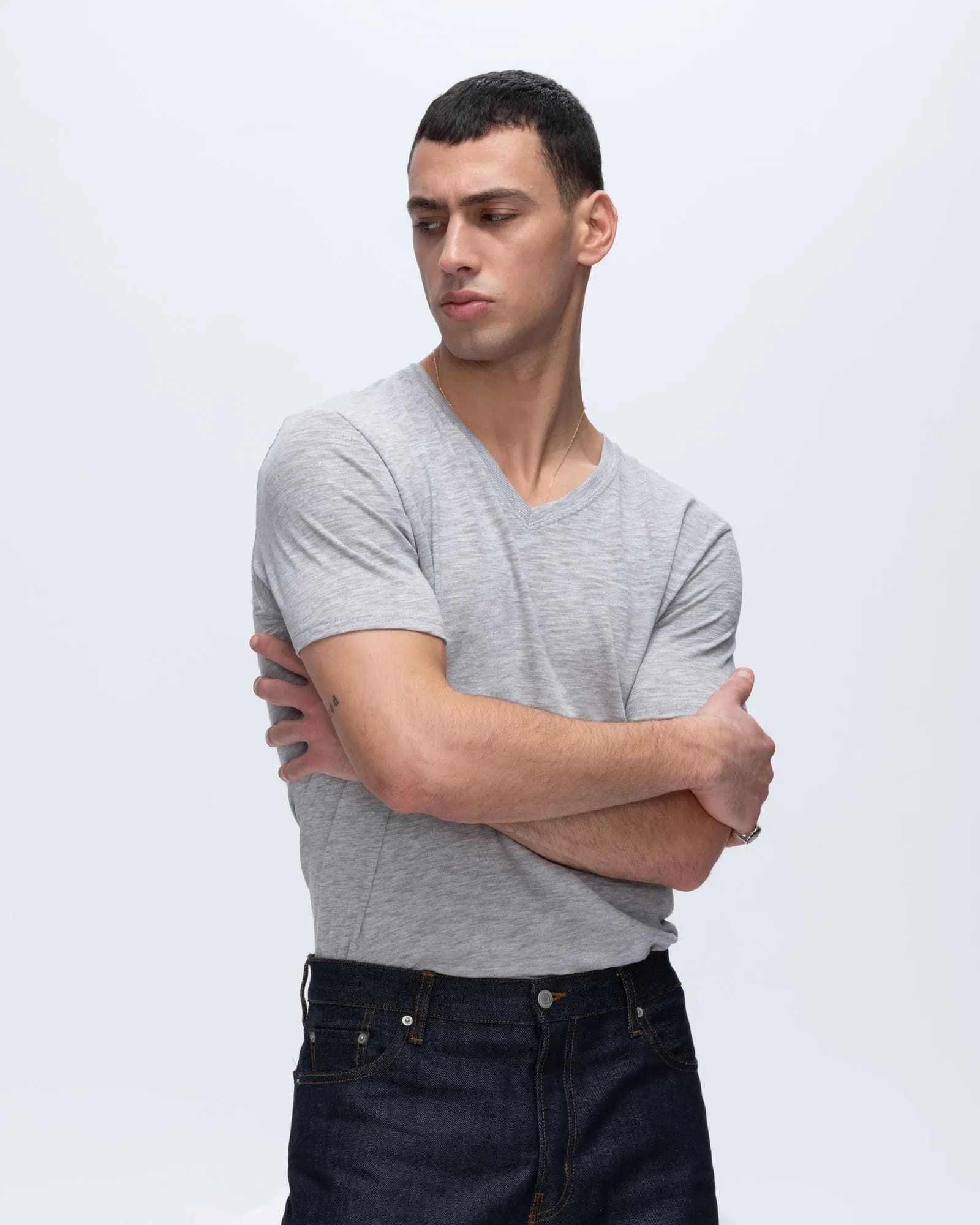 Slub Jersey V-Neck Tee