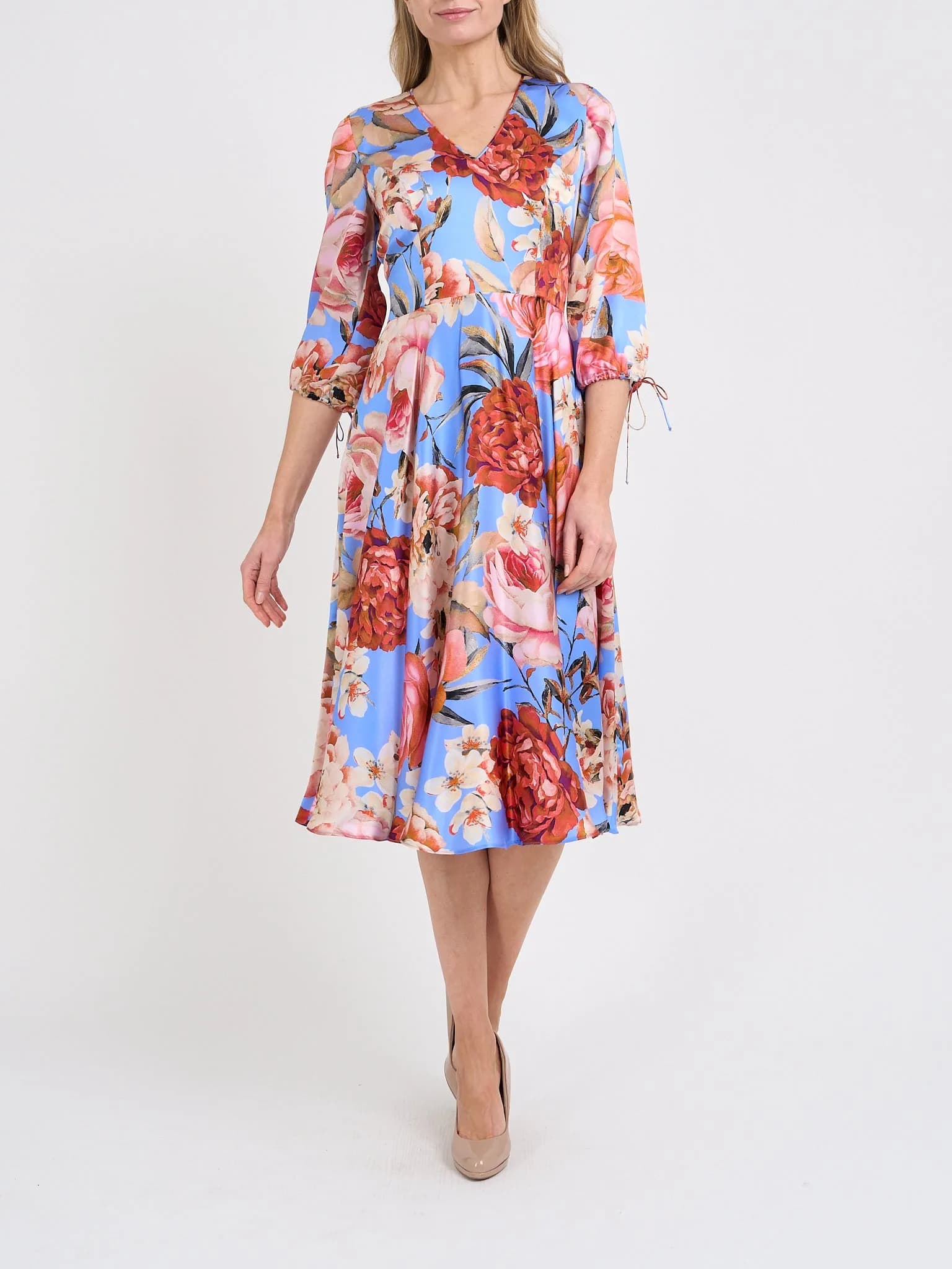Serena V-Neck Longer Circle Dress
