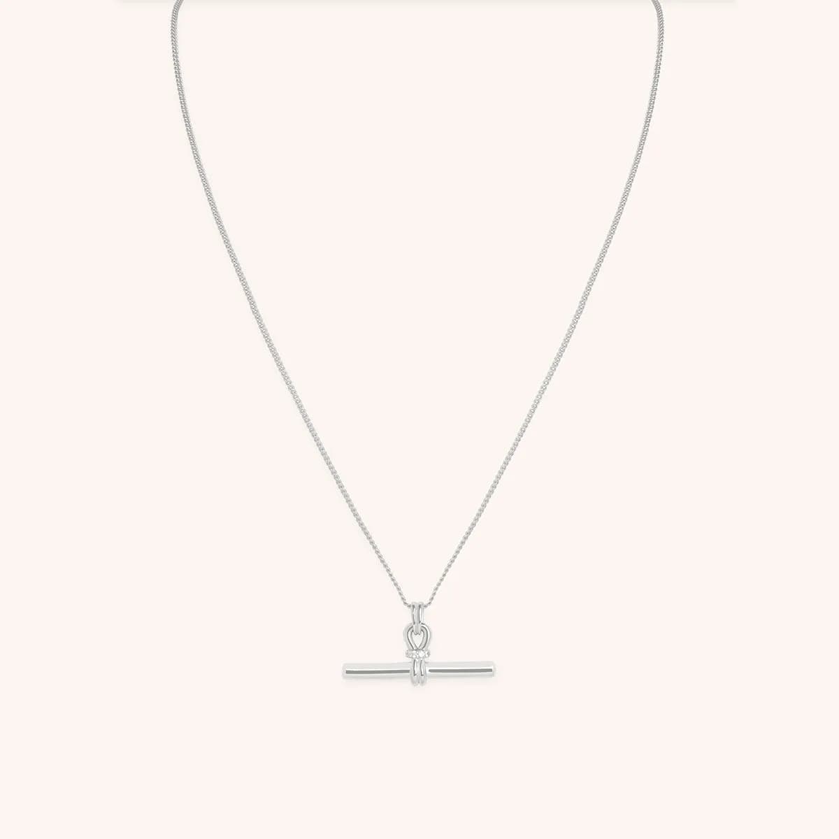 Hardware T-Bar Pendant Necklace