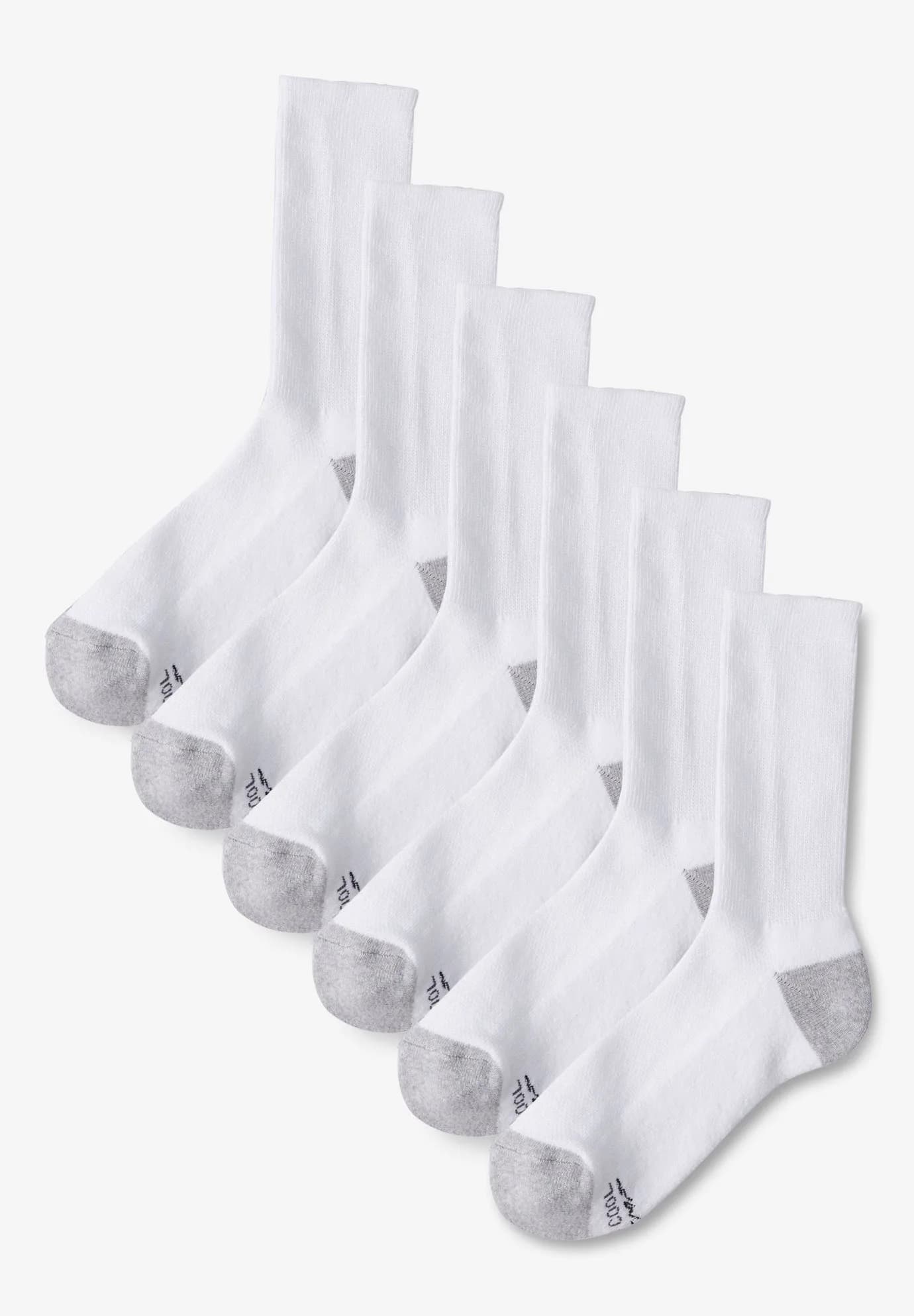 Hanes® X-Temp® Crew-Length Socks 6-Pack