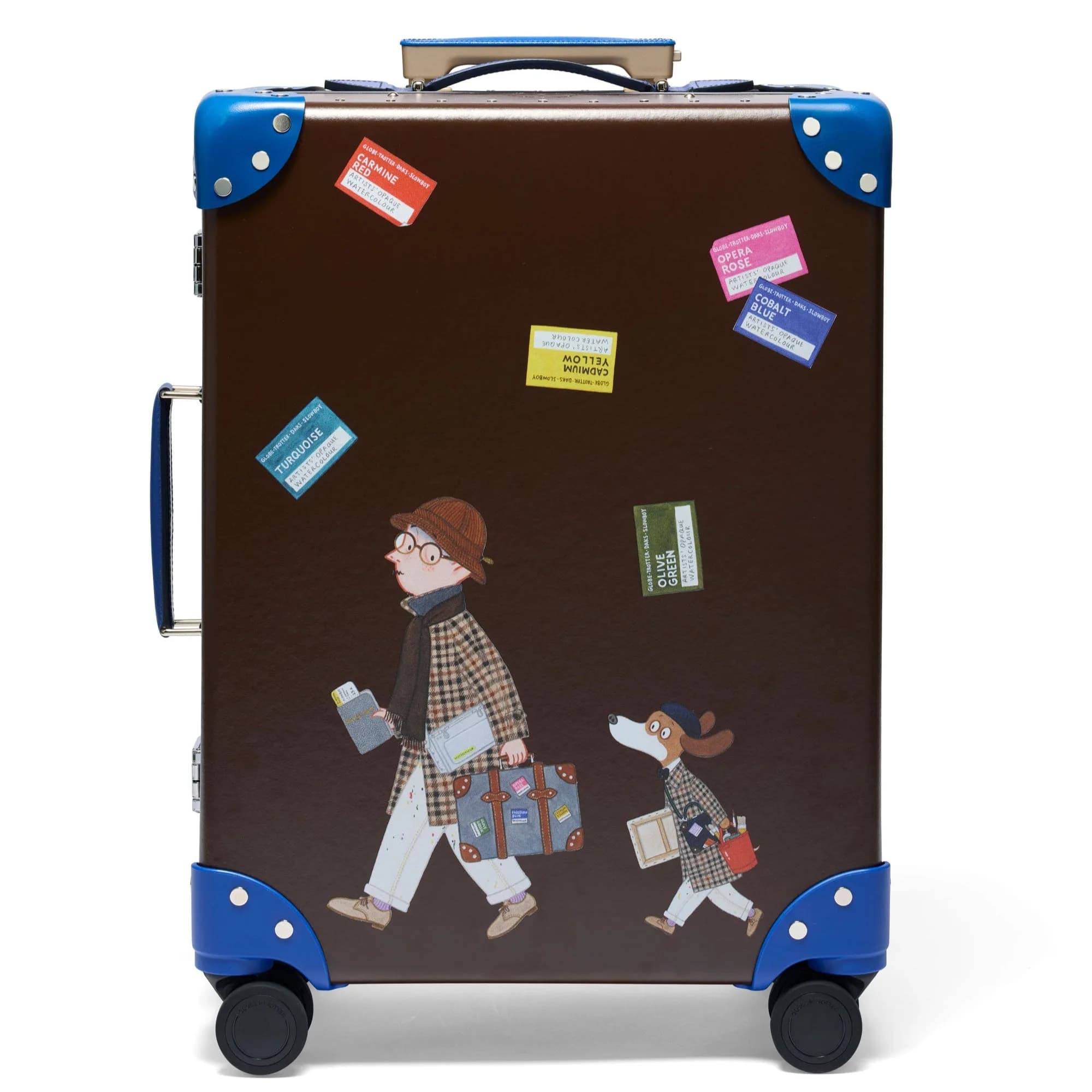 DAKS X GLOBE TROTTER X MR SLOWBOY COLLABORATION 4 WHEEL CARRY-ON CASE