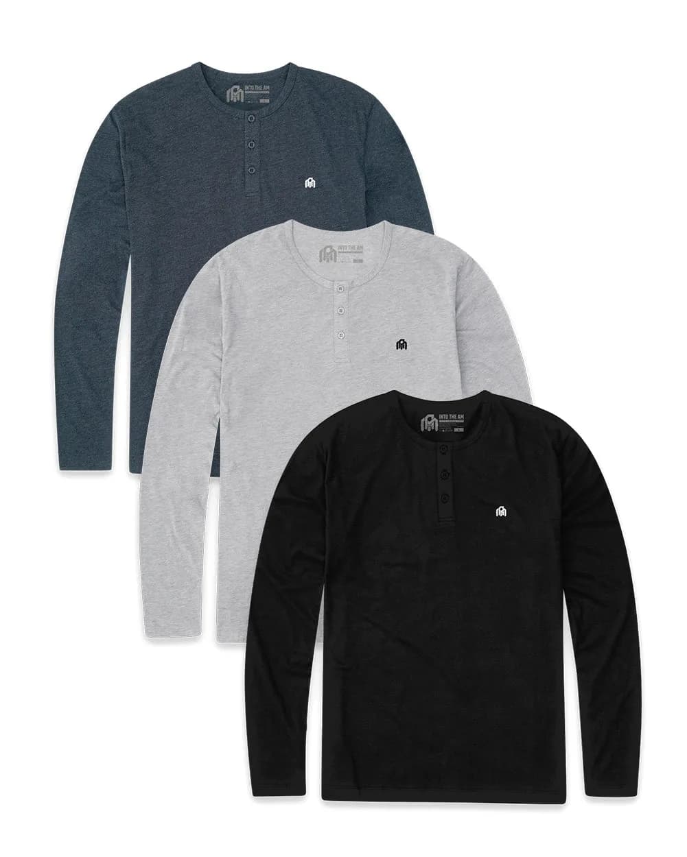 Custom 3 Pack Long Sleeve Henley