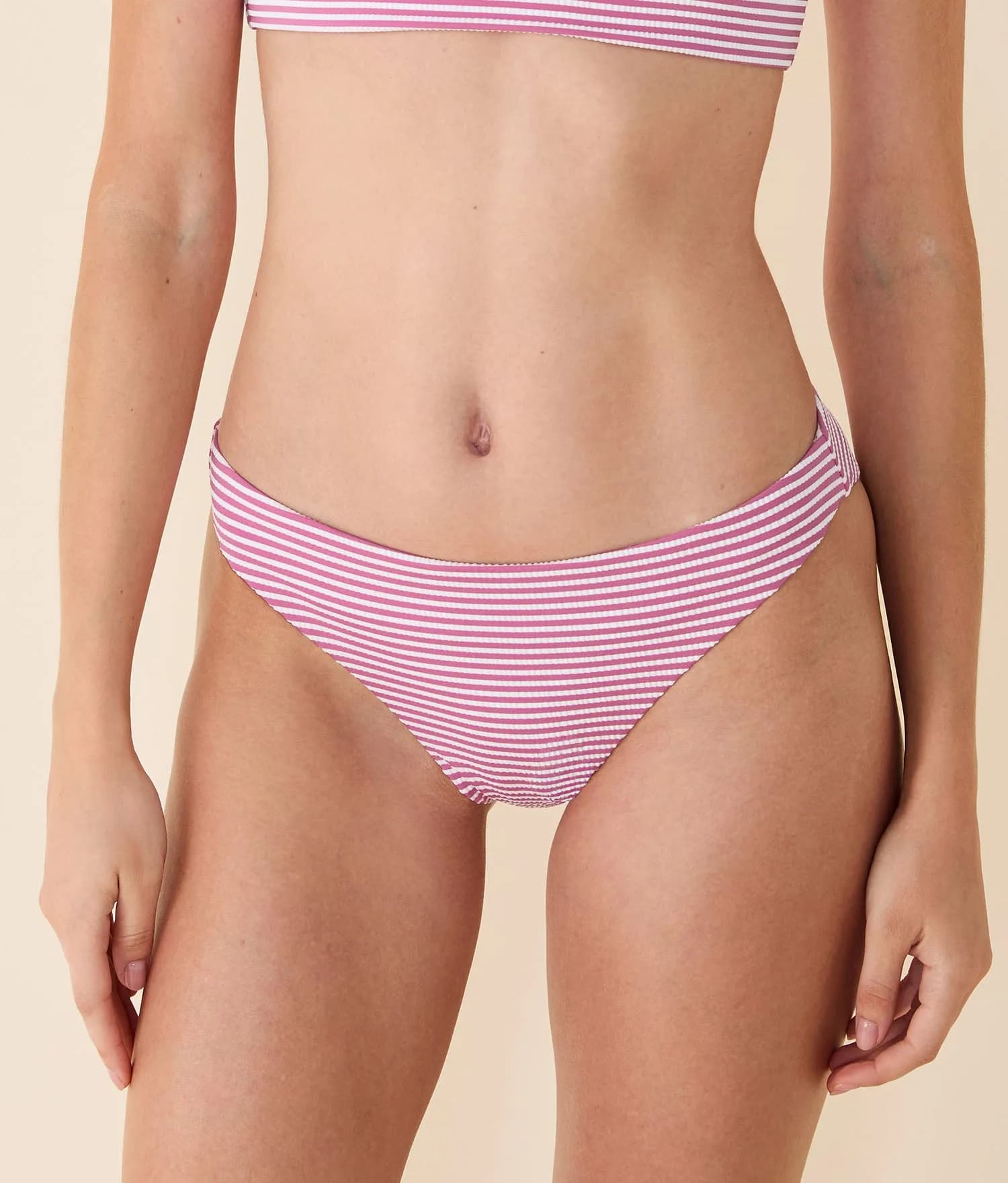 The Signature Bikini Bottom - Seersucker Stripe