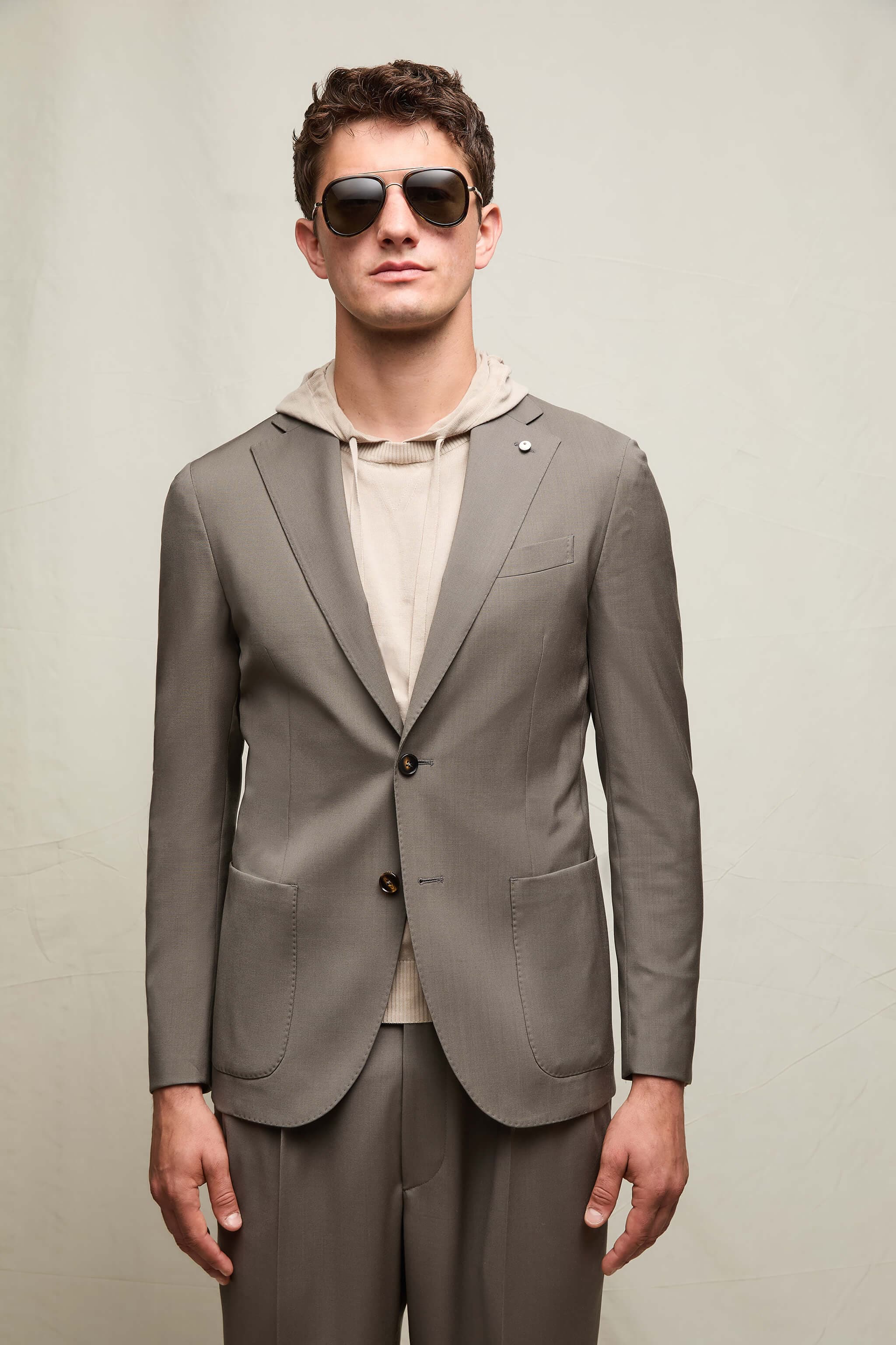 Giacca Jack in Lana Marrone Taupe