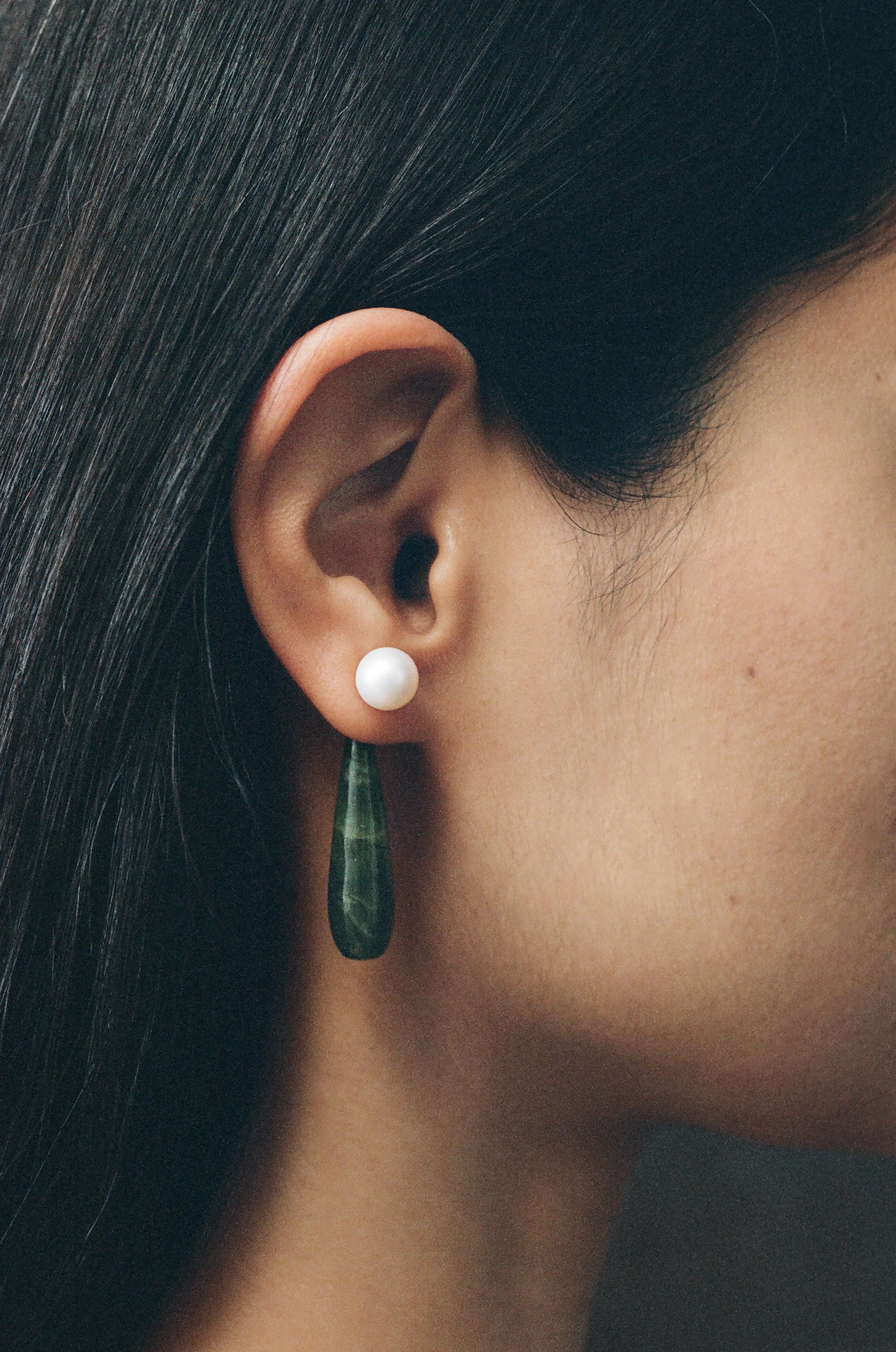 Small Angelyne Earrings in Jade
