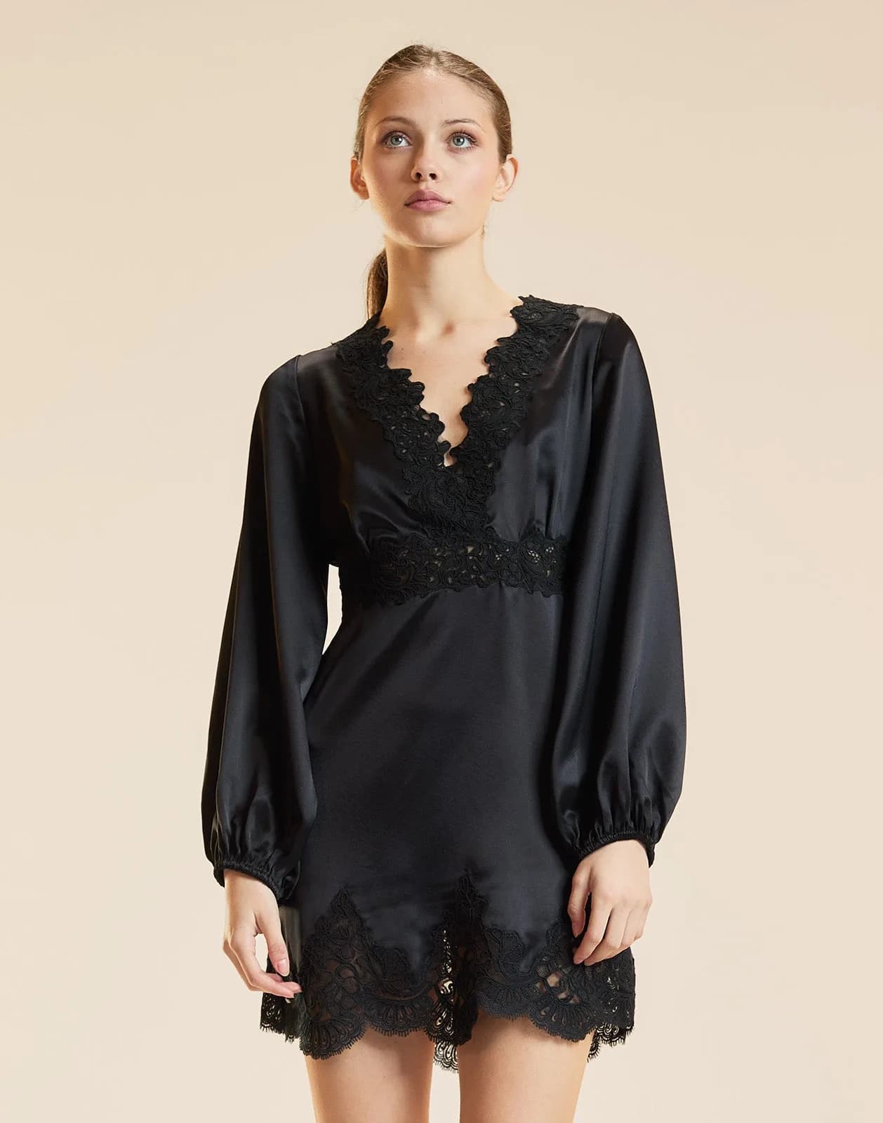 Garbo Silky Lace Dress