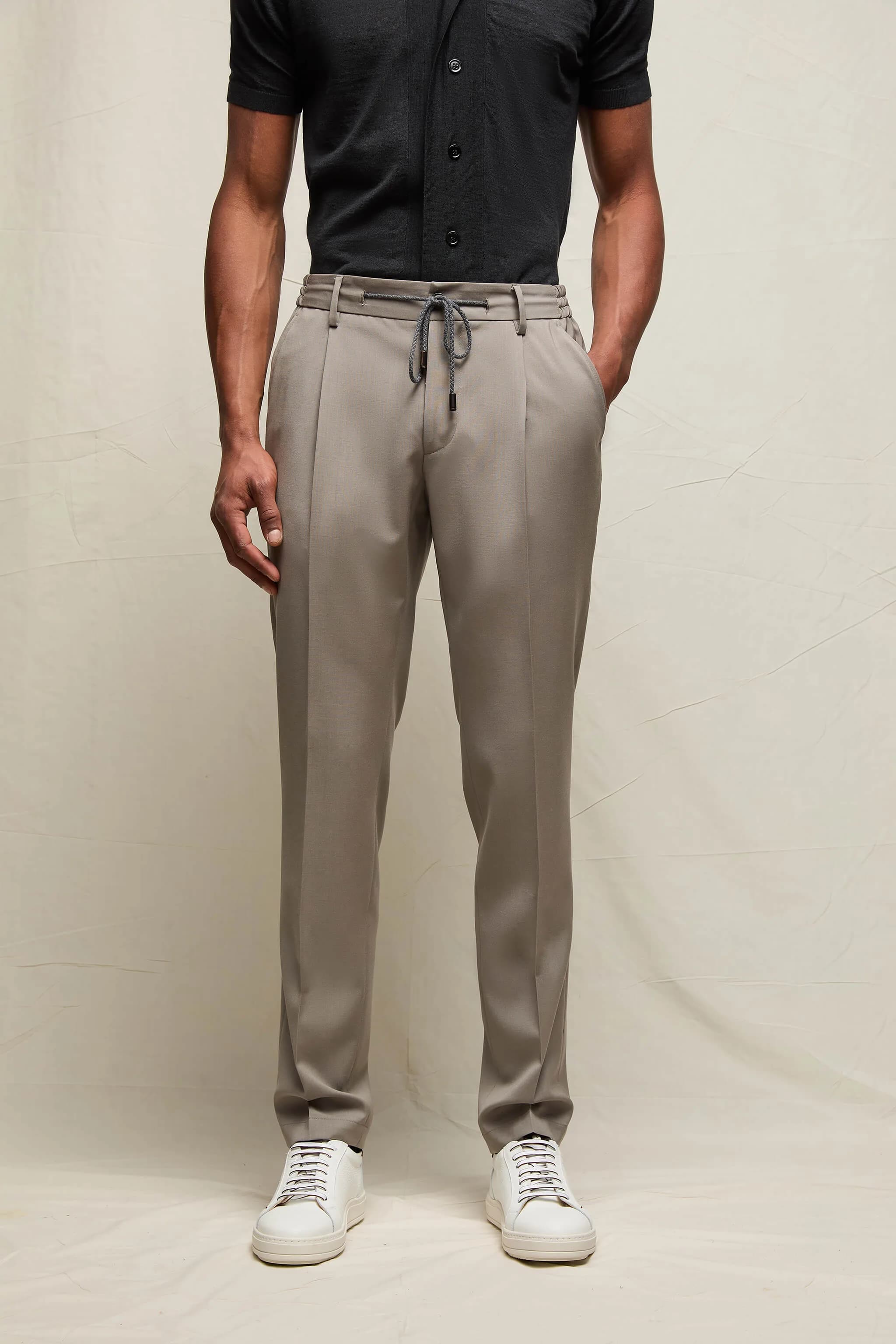 Pantalone Ed Non Trattato Sabbia Melange