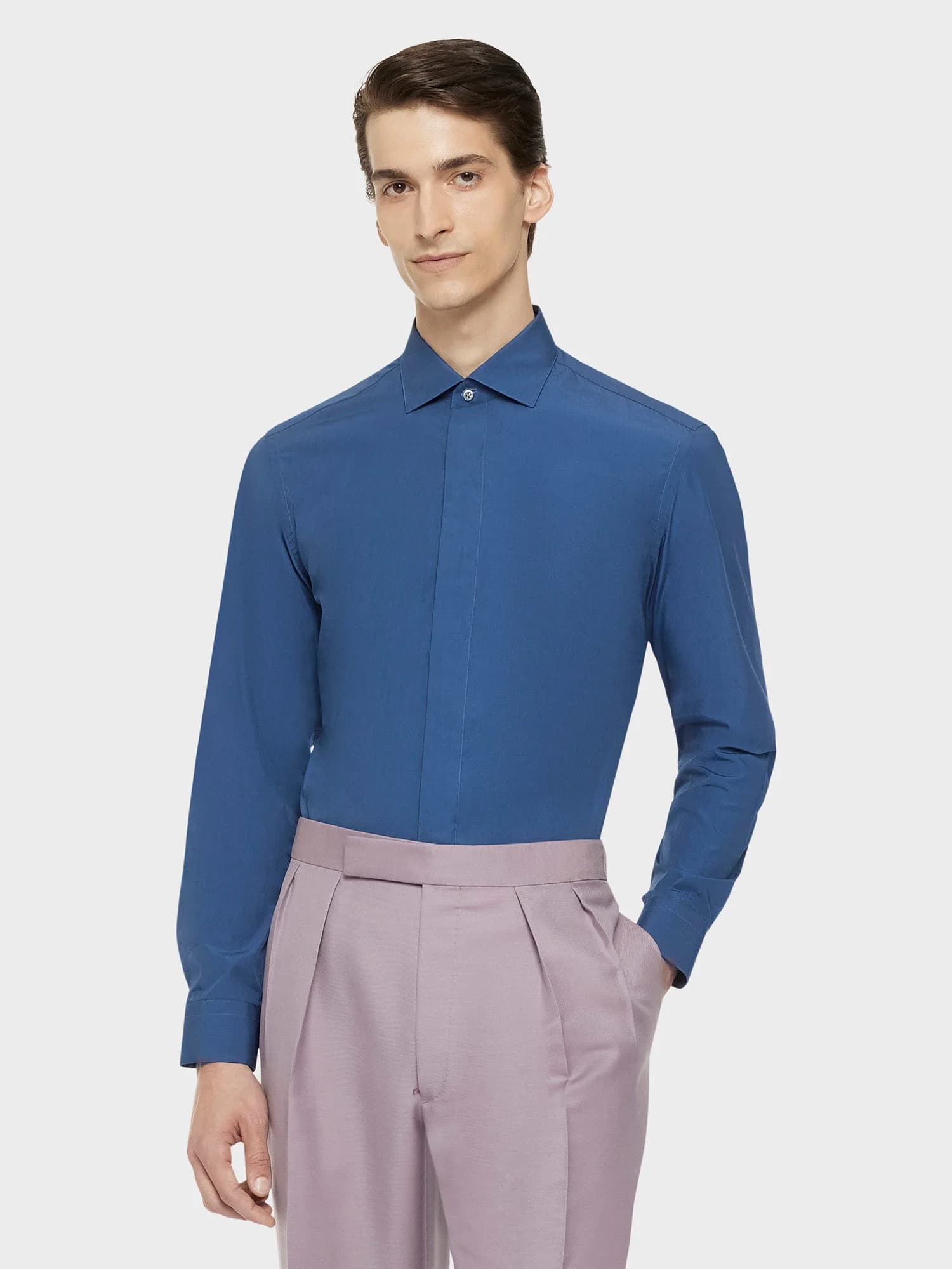 Camicia slim in cotone