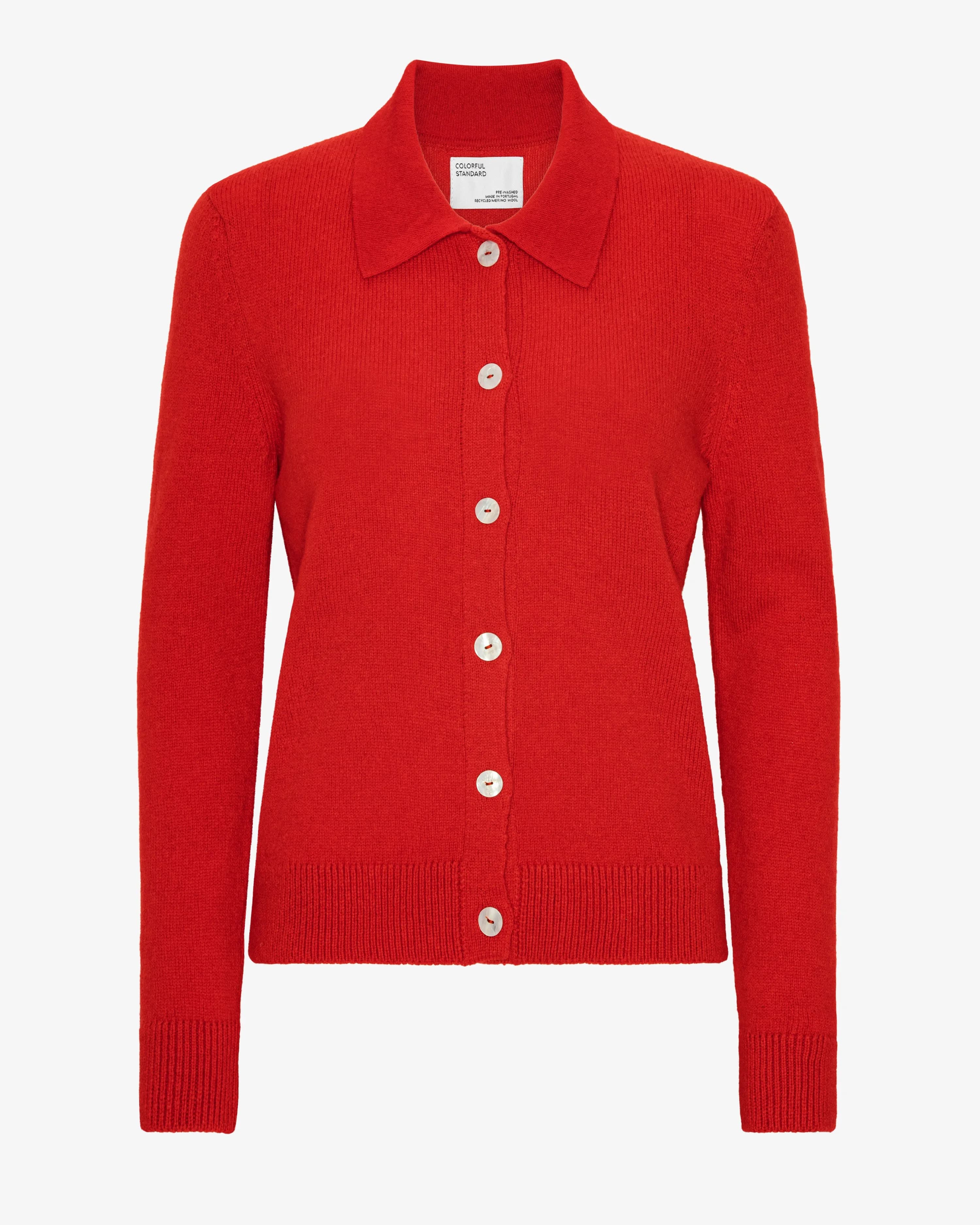 Women Merino Wool Collar Cardigan
