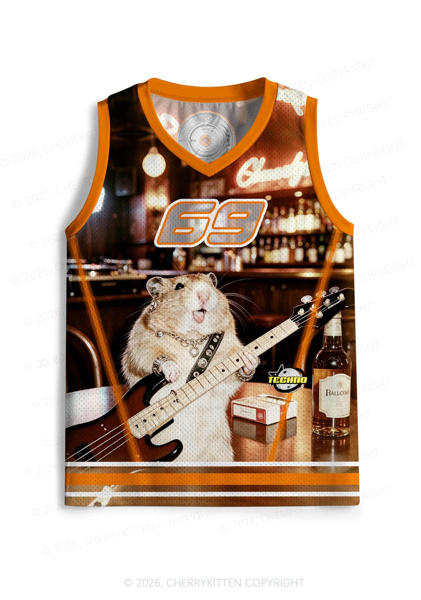 Hamster Bassist Techno Y2K Sport Jersey Tank