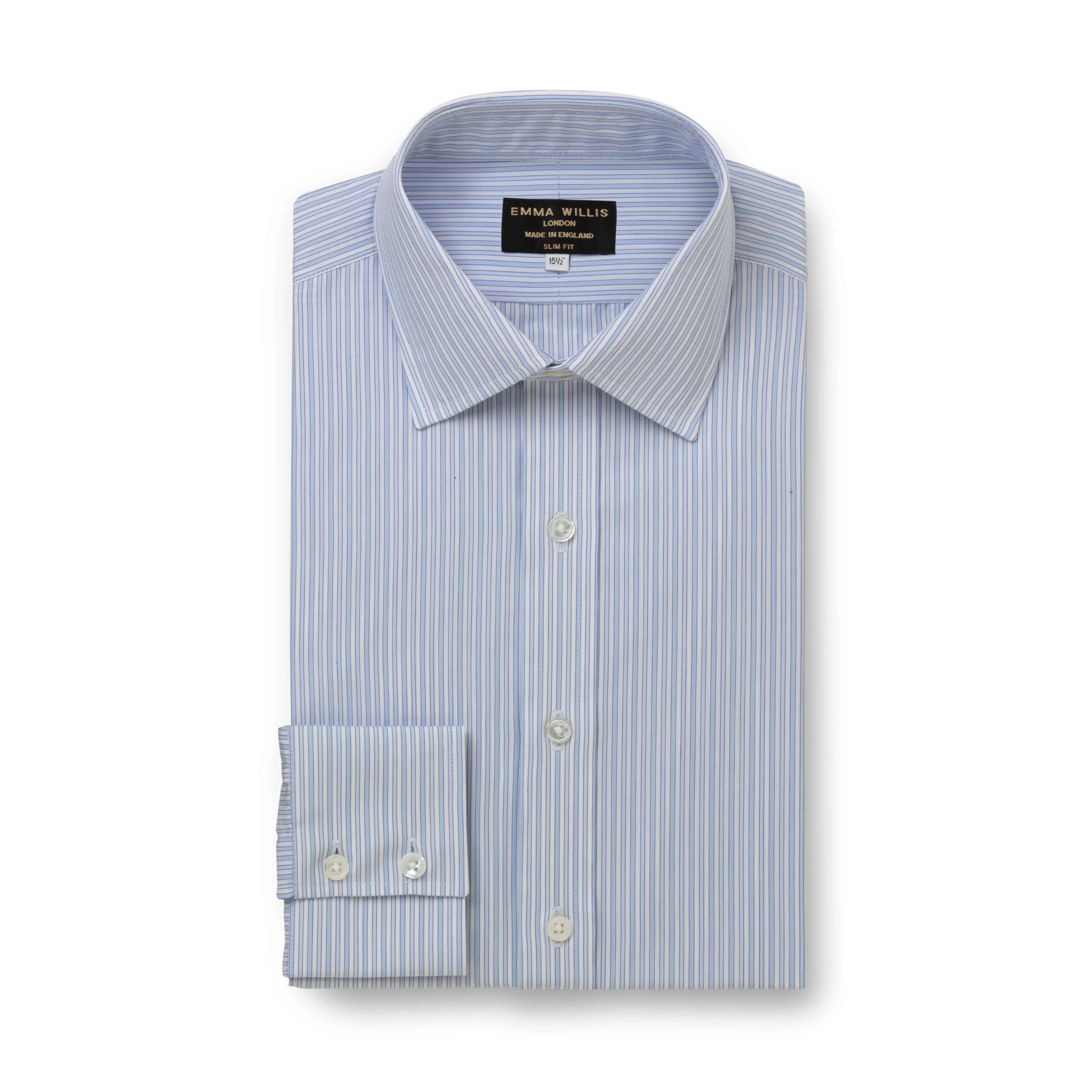 Navy/Sky/Blue Bengal Stripe Shirt