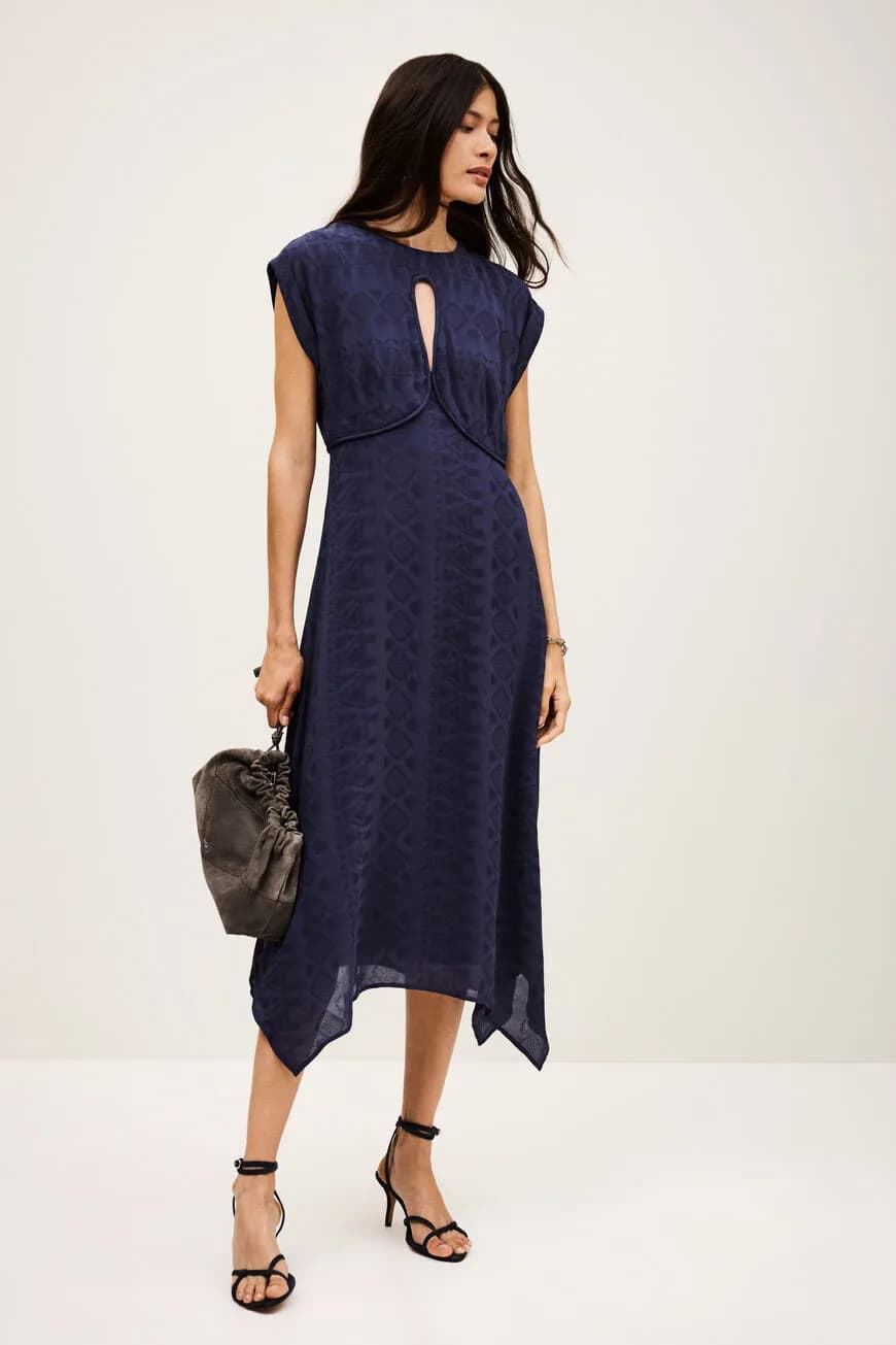 INAIA Asymmetric Midi Dress