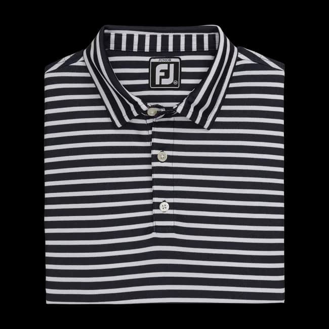 Striped Pique Self Collar Junior