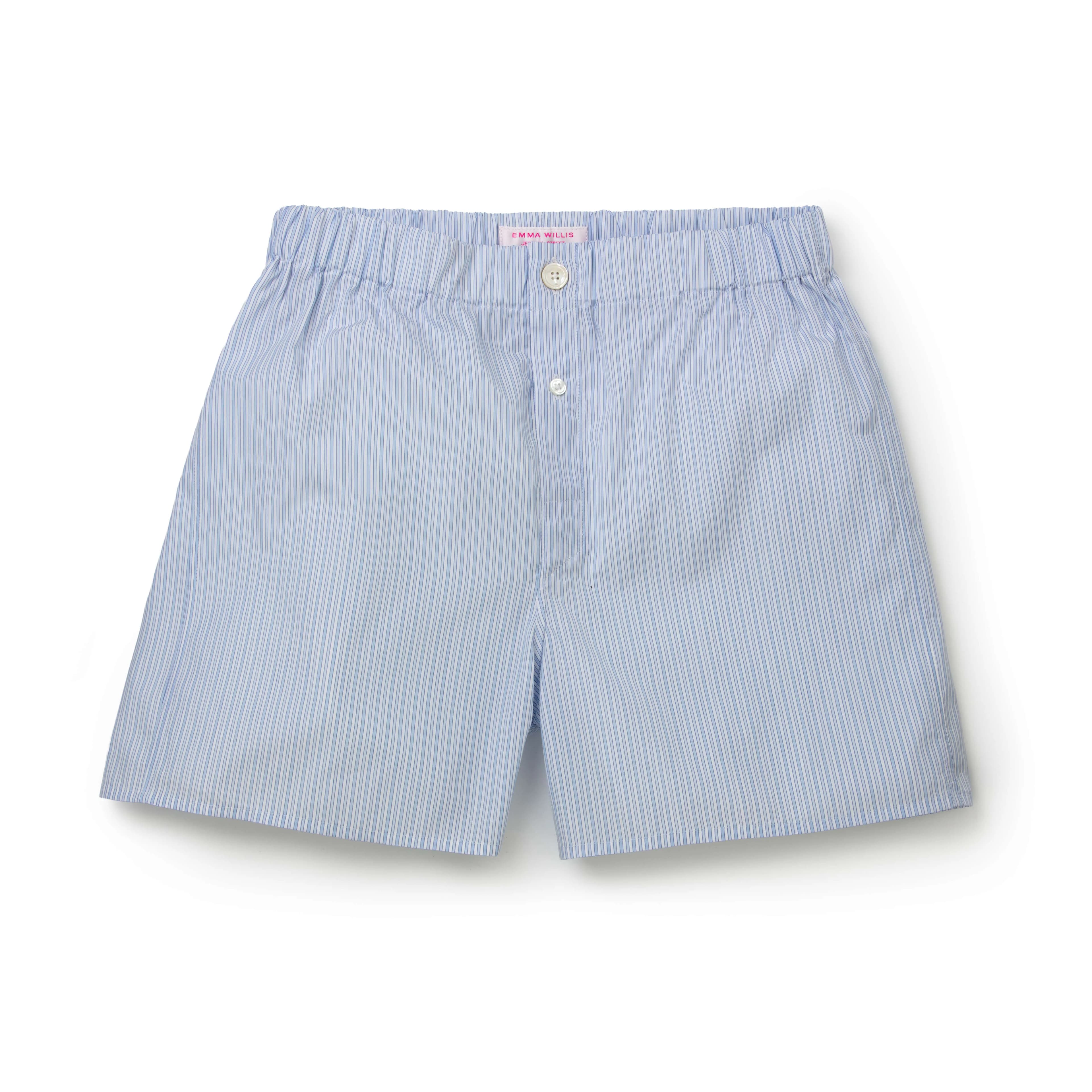 Navy/Sky/Blue Bengal Stripe Slim Fit Boxer Shorts