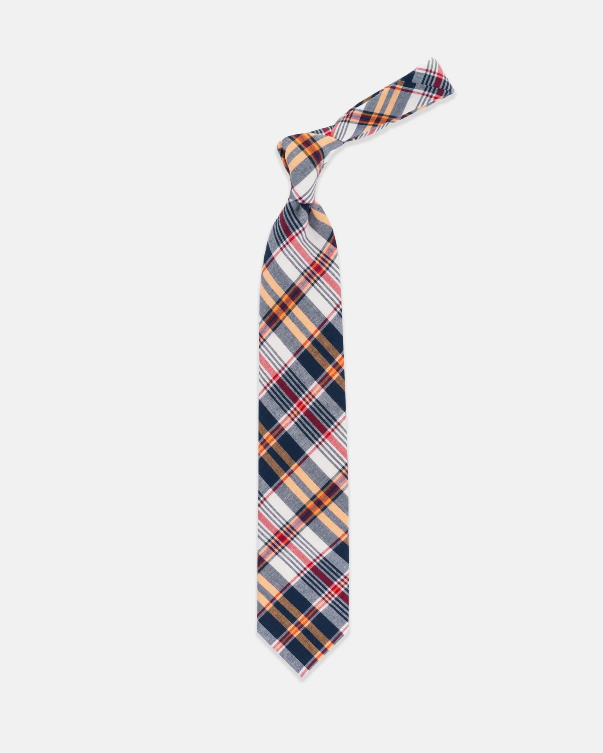 Navy Madras Tie
