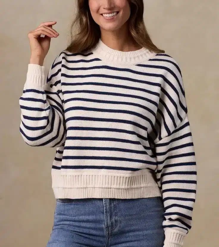 Add Fun to Your Wardrobe with the Stripe Novelty Sweater