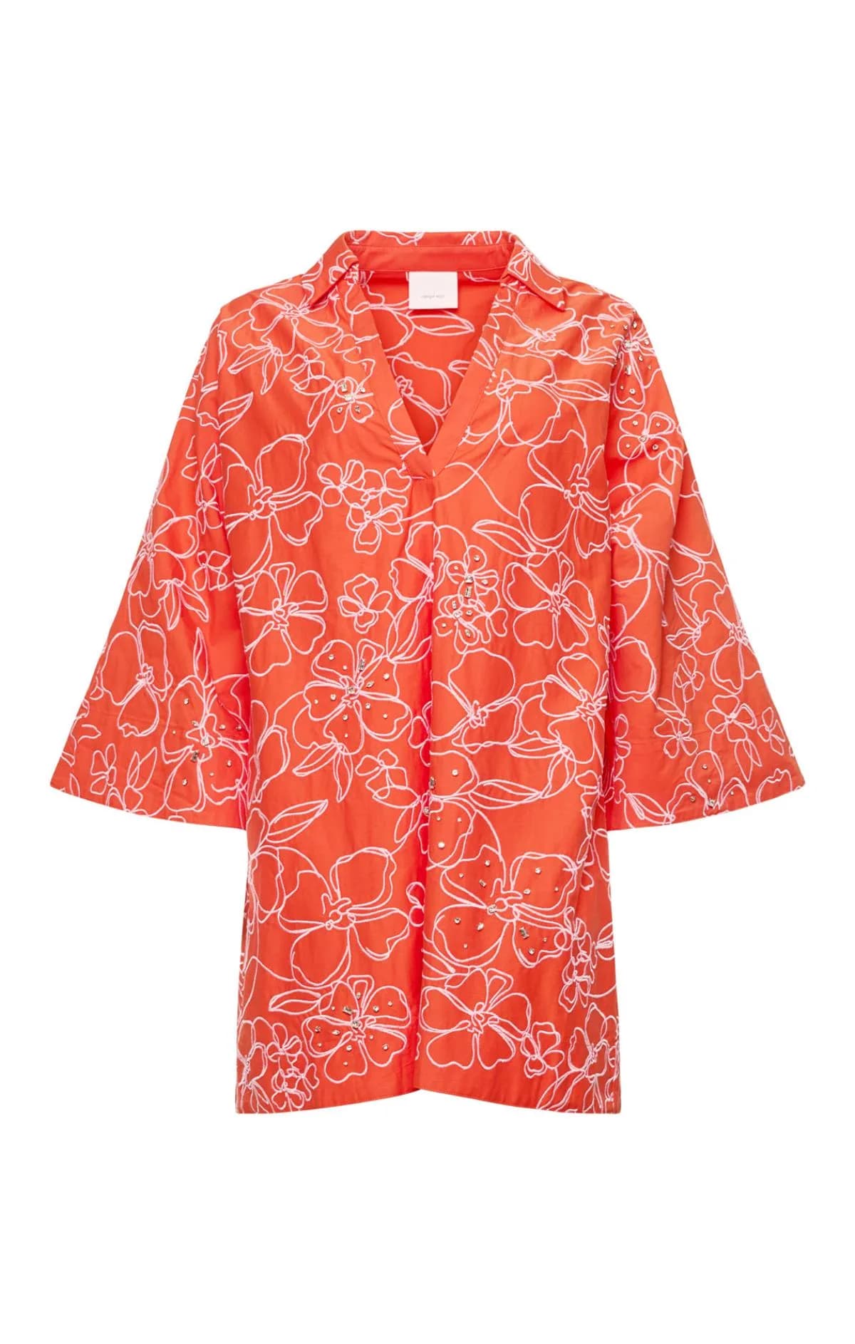 Embroidered Poplin Arcia Kaftan
