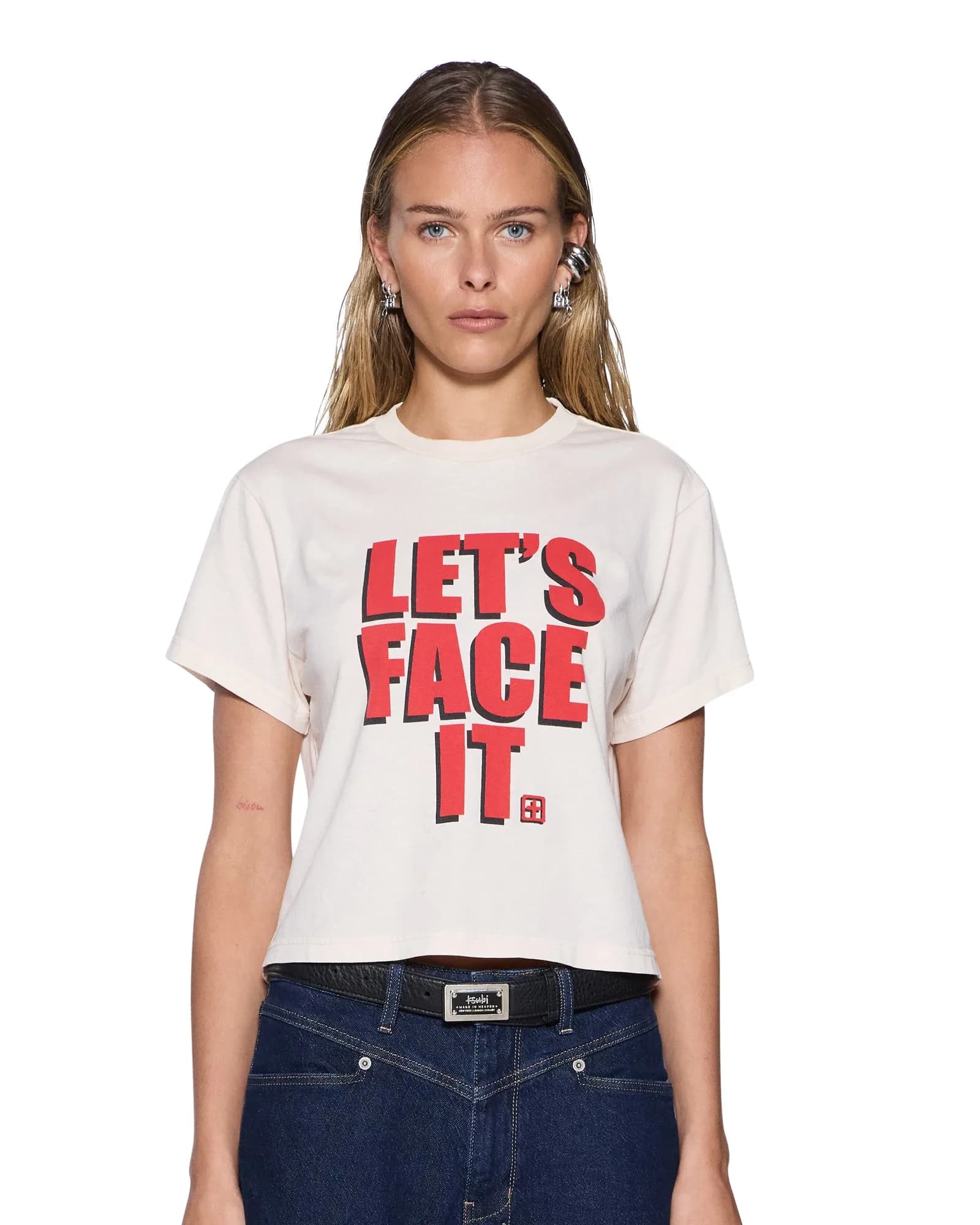 LETS FACE IT SHRUNKEN SS TEE