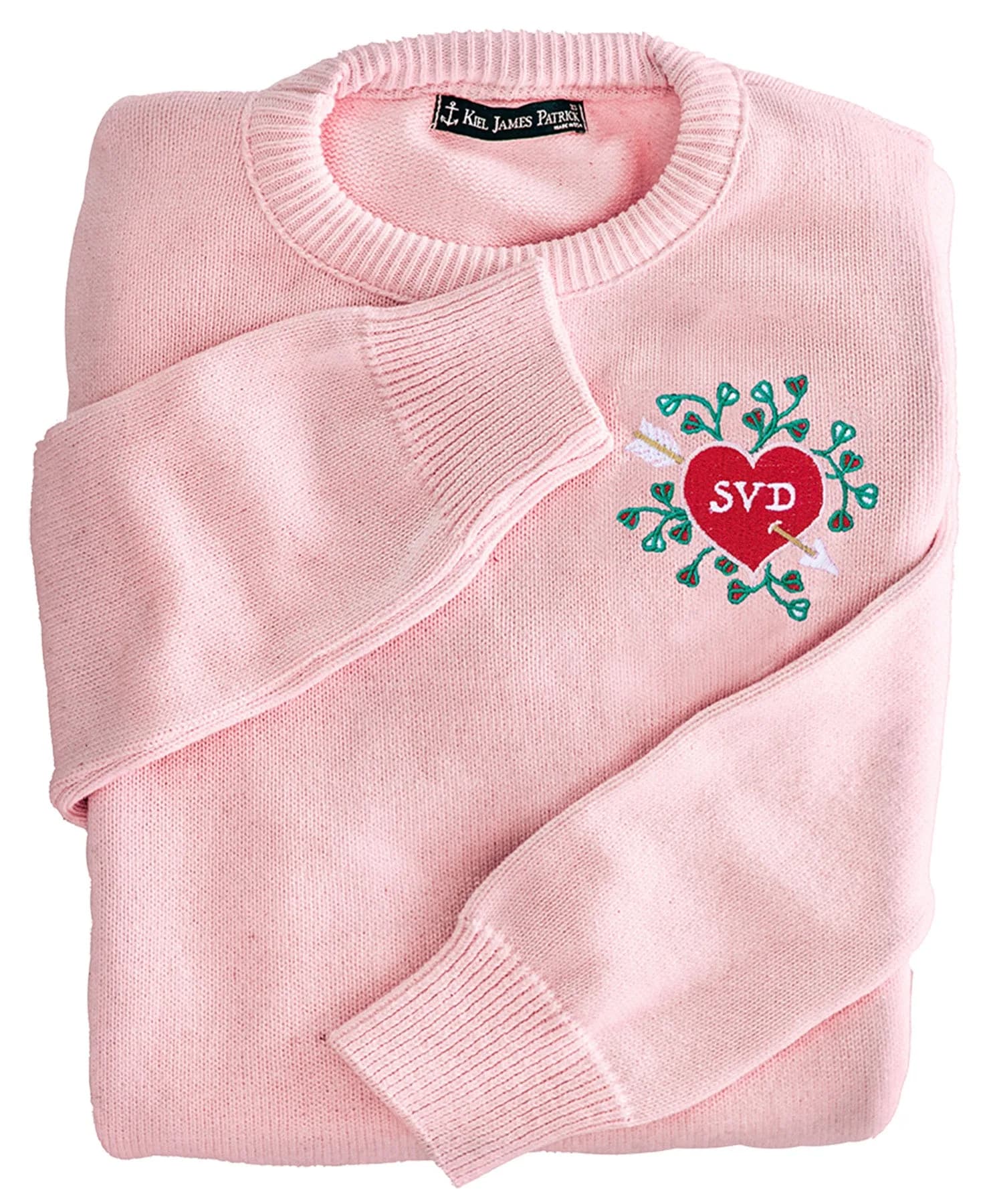 Sweetheart Embroidered Monogram Sweater