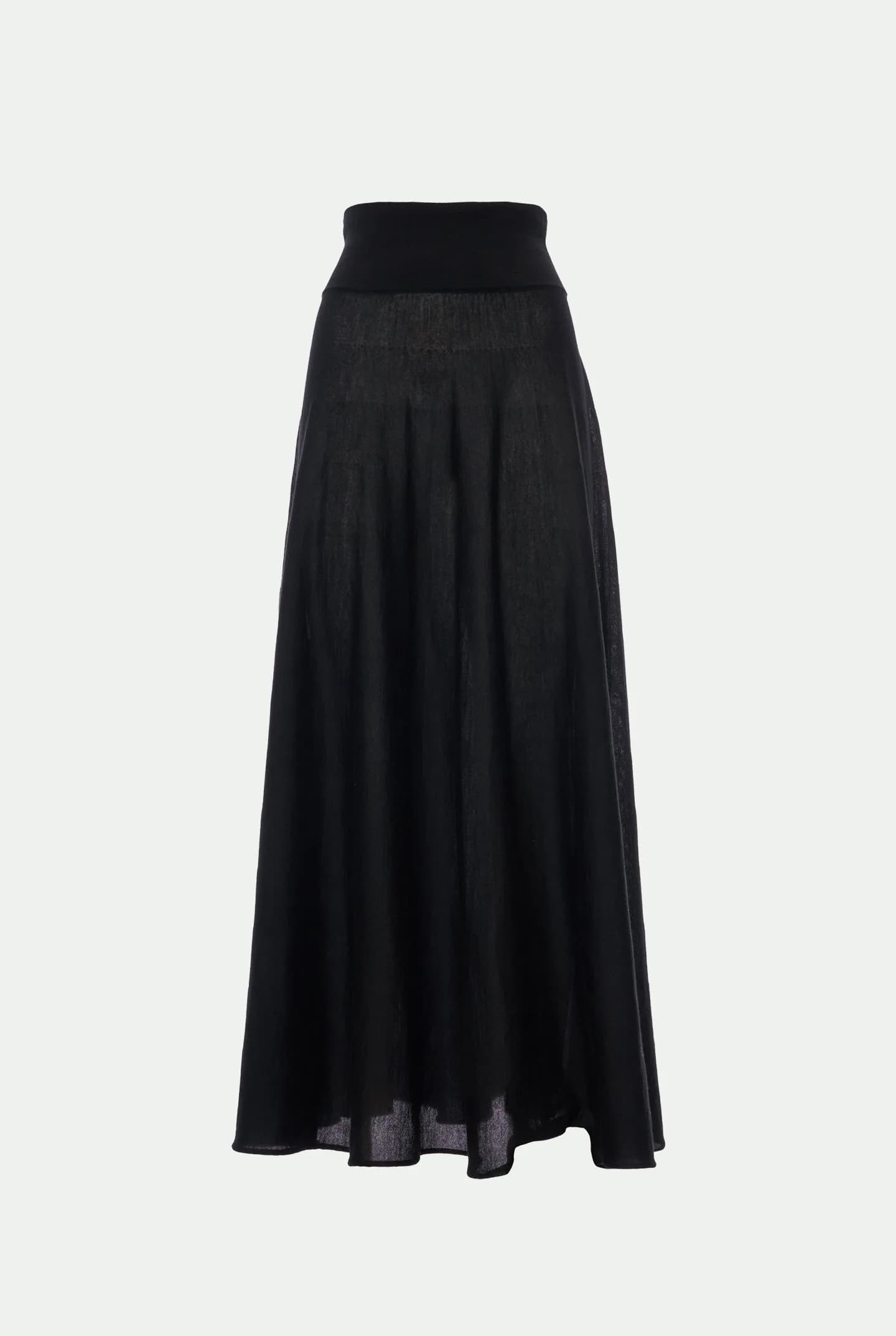 Gonna in cashmere seta