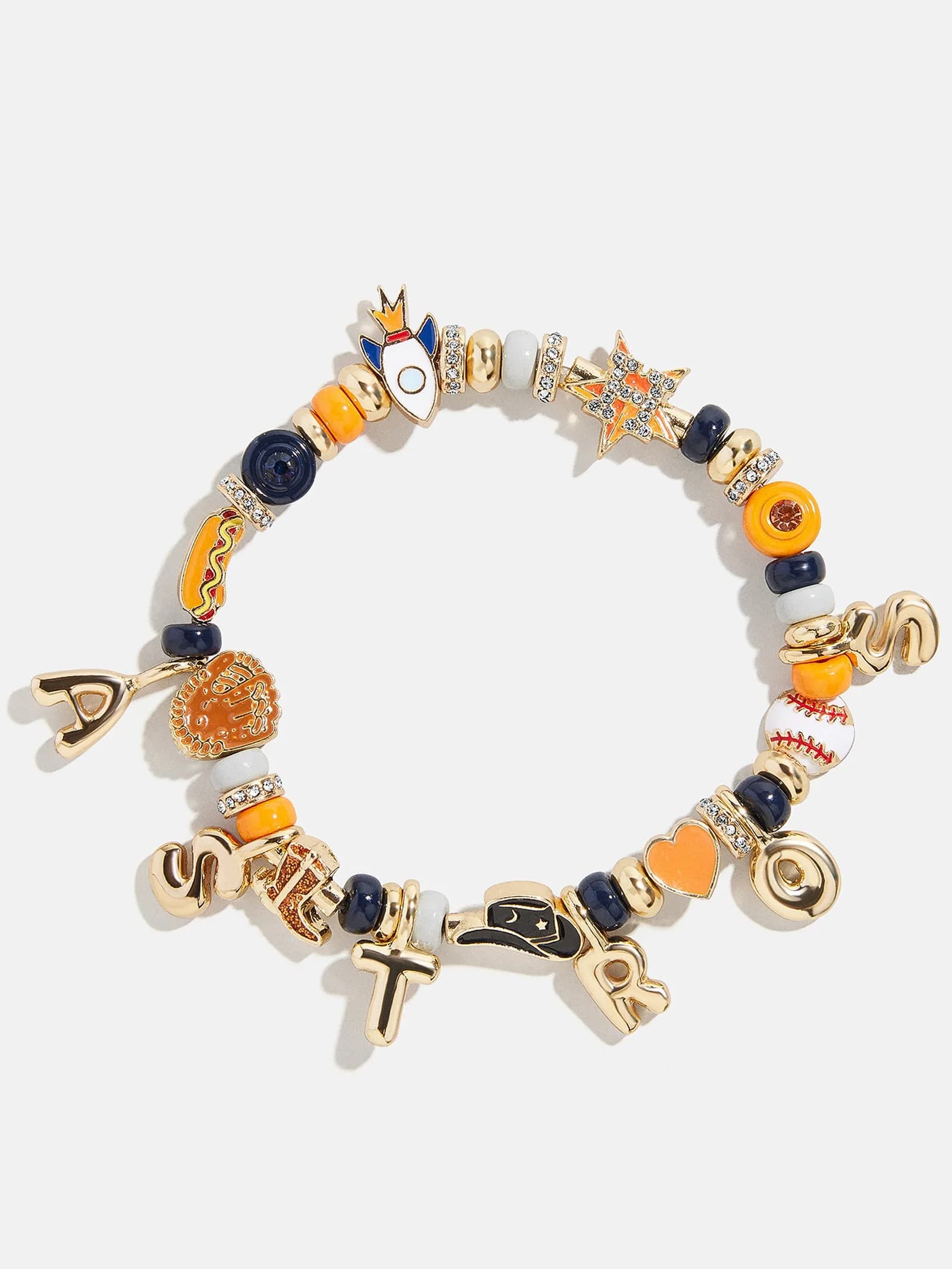 Motif Beaded Bracelet - Houston Astros