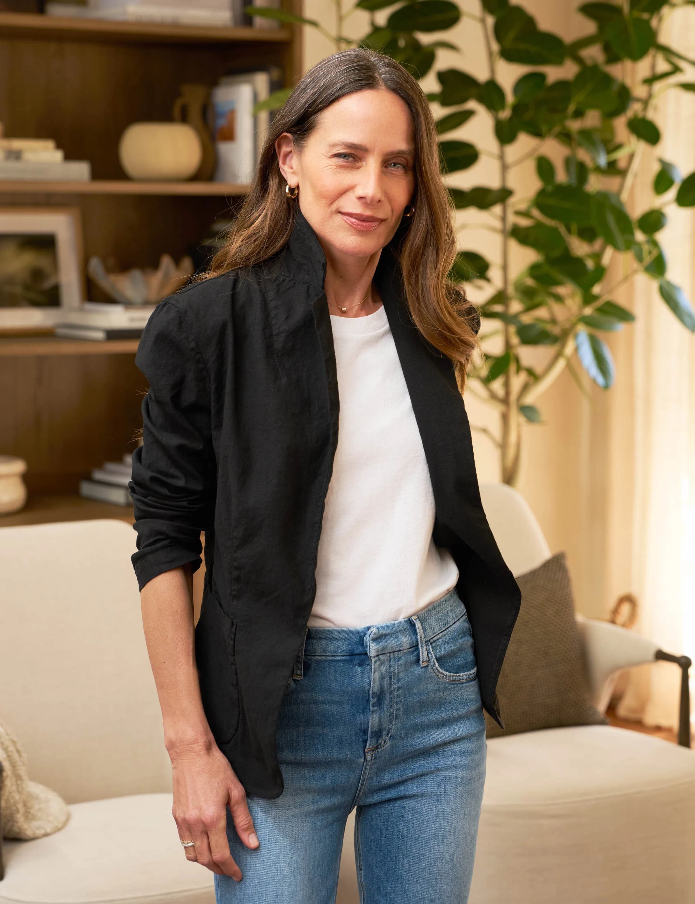 DUBLIN Black Italian Performance Linen