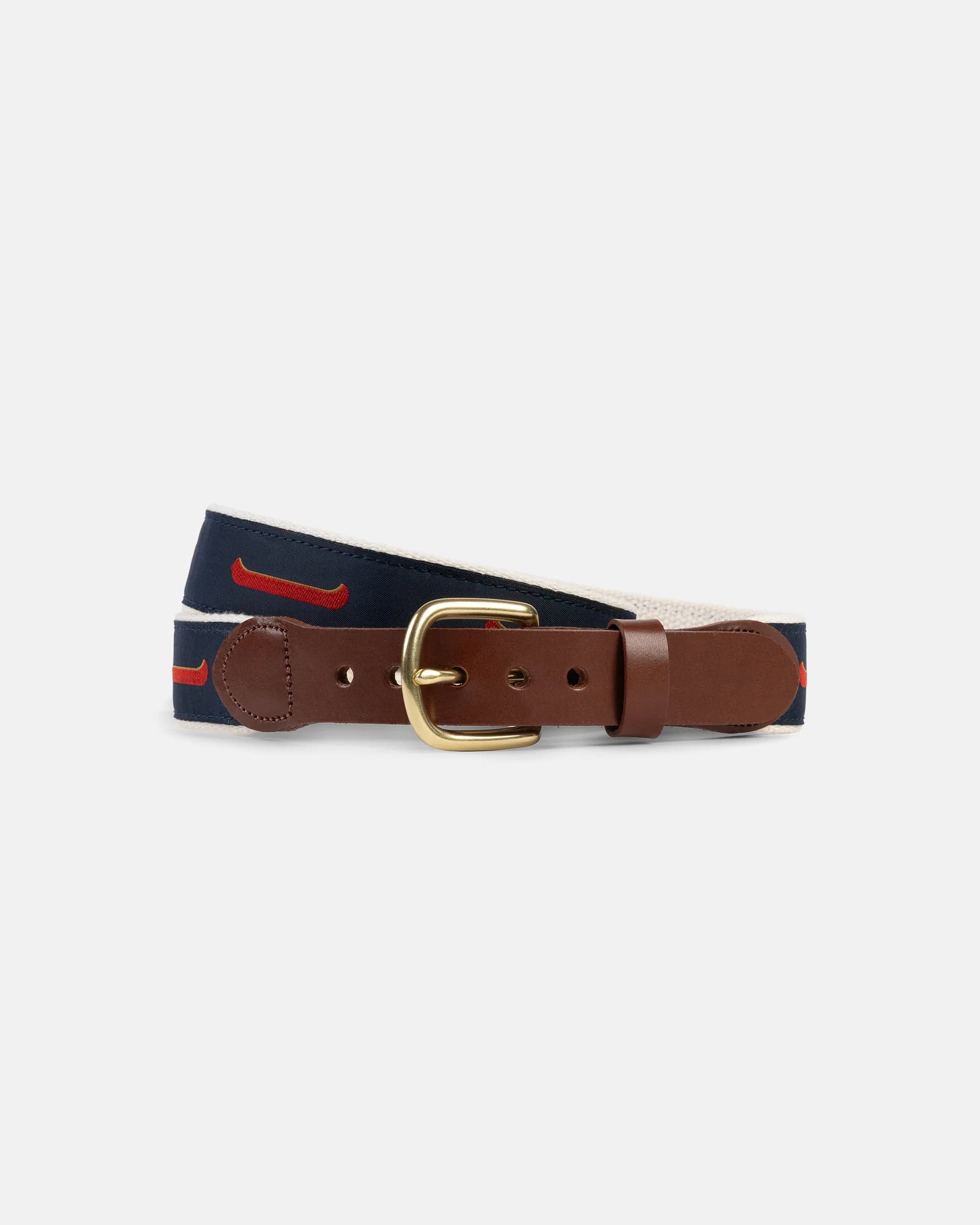 Red Canoe Motif Belt