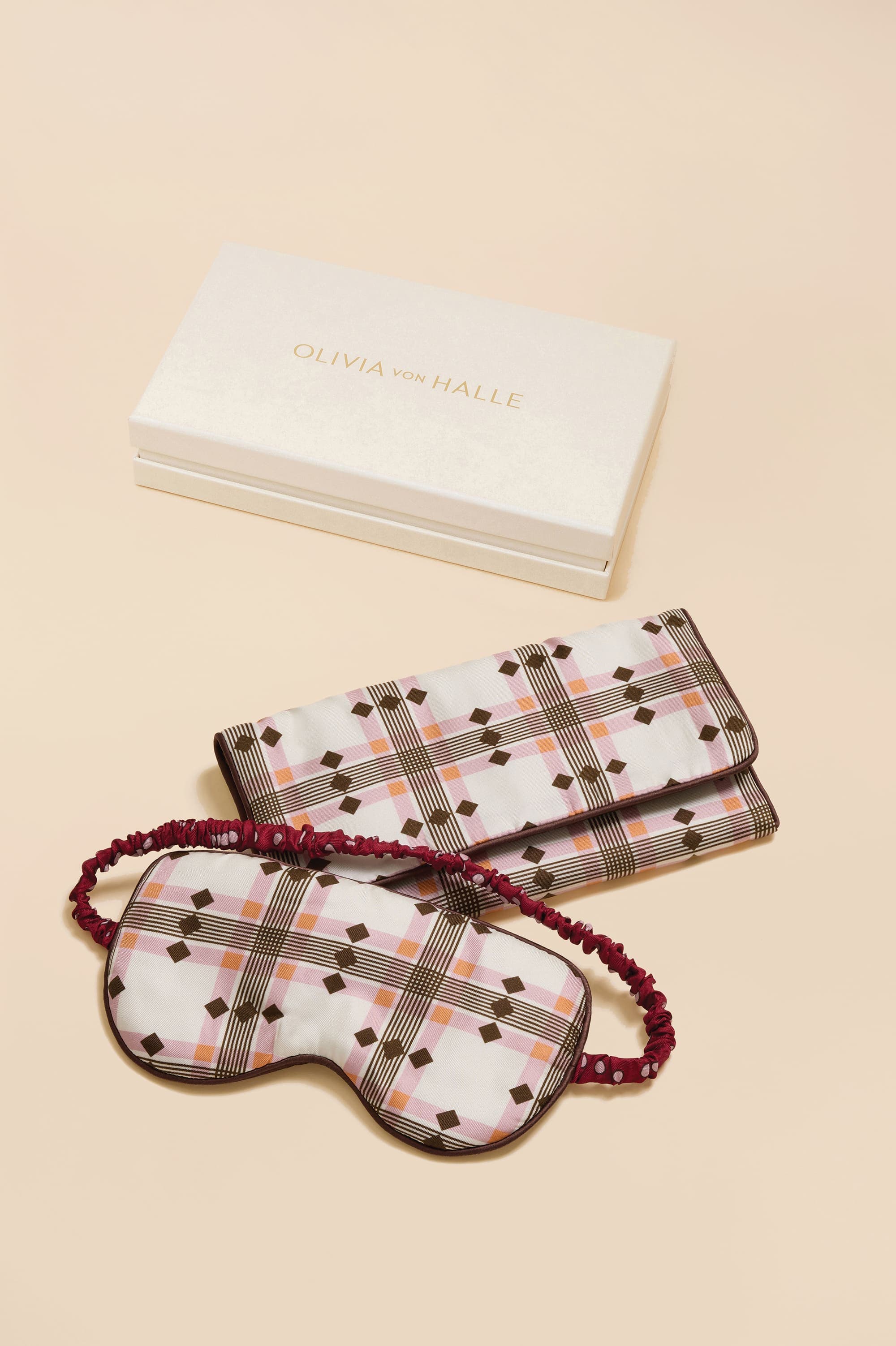 Audrey Cipriani Ivory Geometric Eye Mask