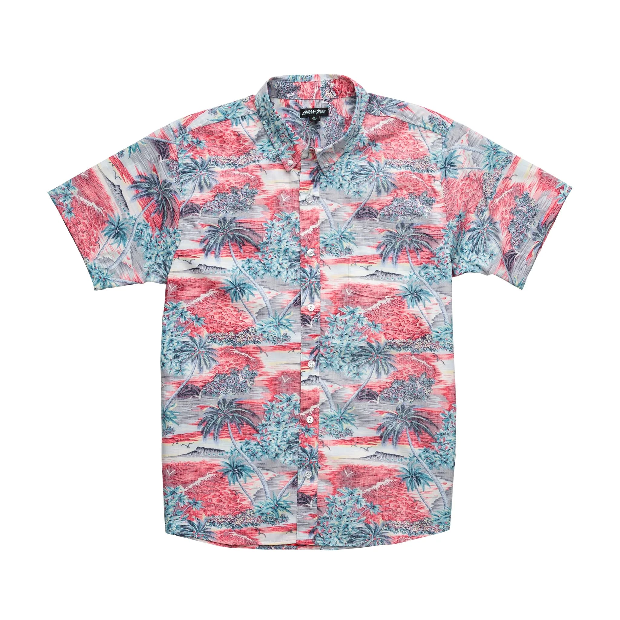 Aloha S/S Woven - Sunset Red
