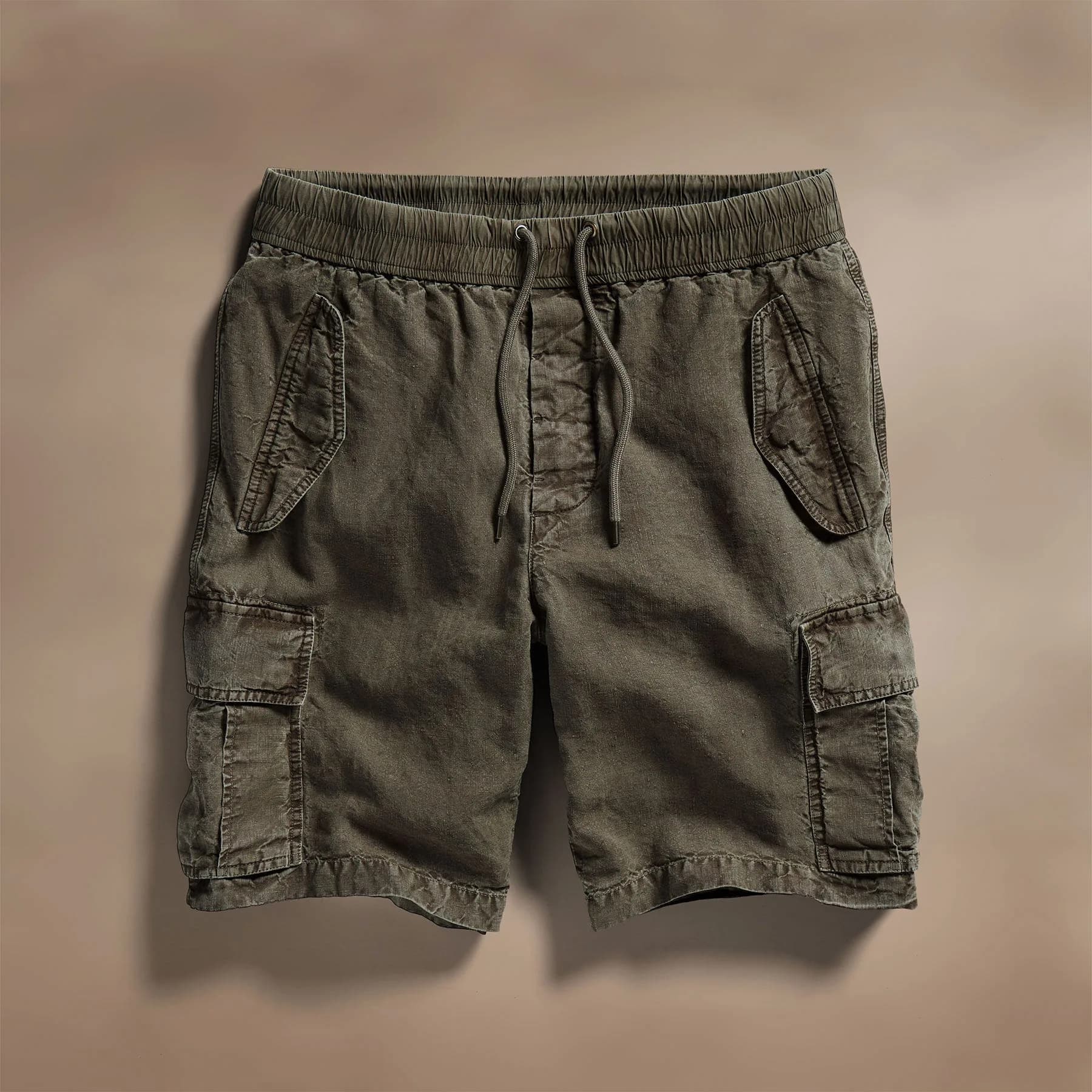 Textured Linen Flight Short