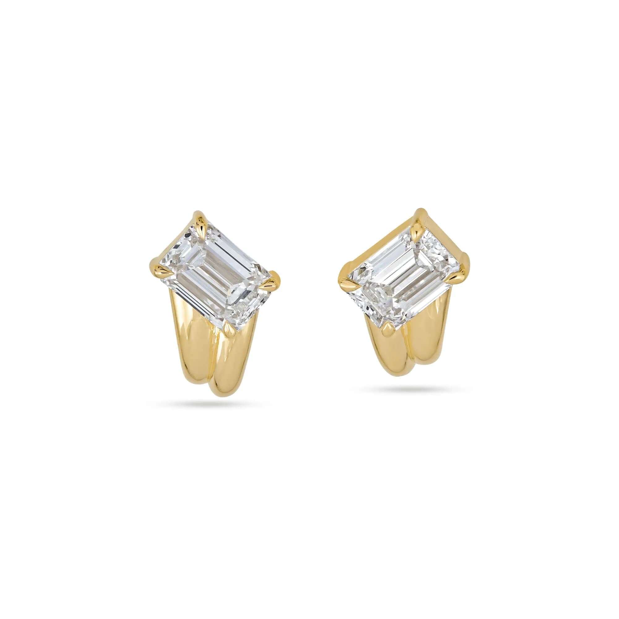 LAB-Created Diamond Racing Stripes Earrings