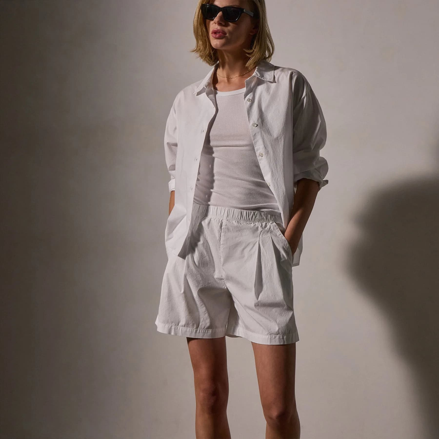 Stretch Poplin Elastic Short