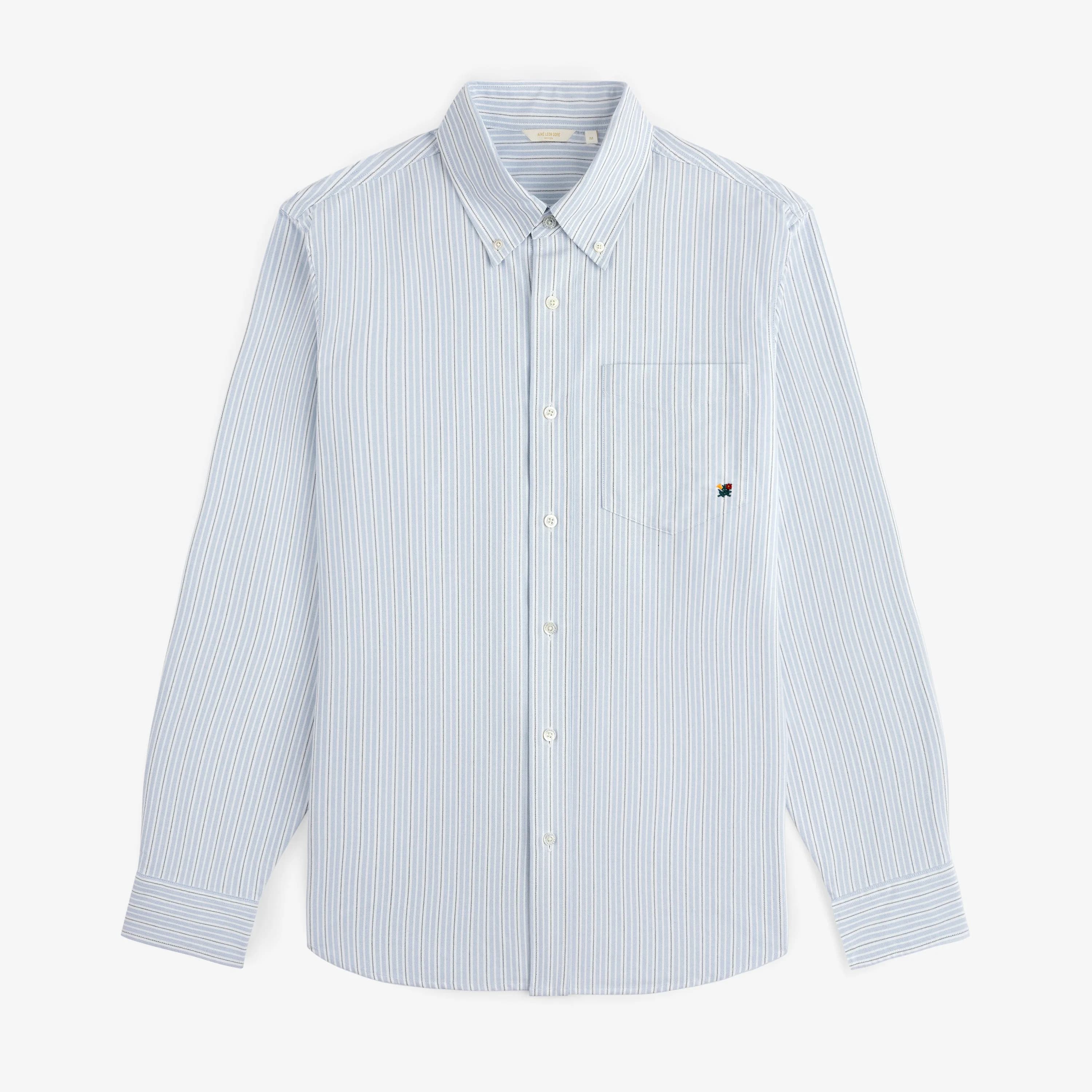 Yarn Dyed Striped Crest Shirt