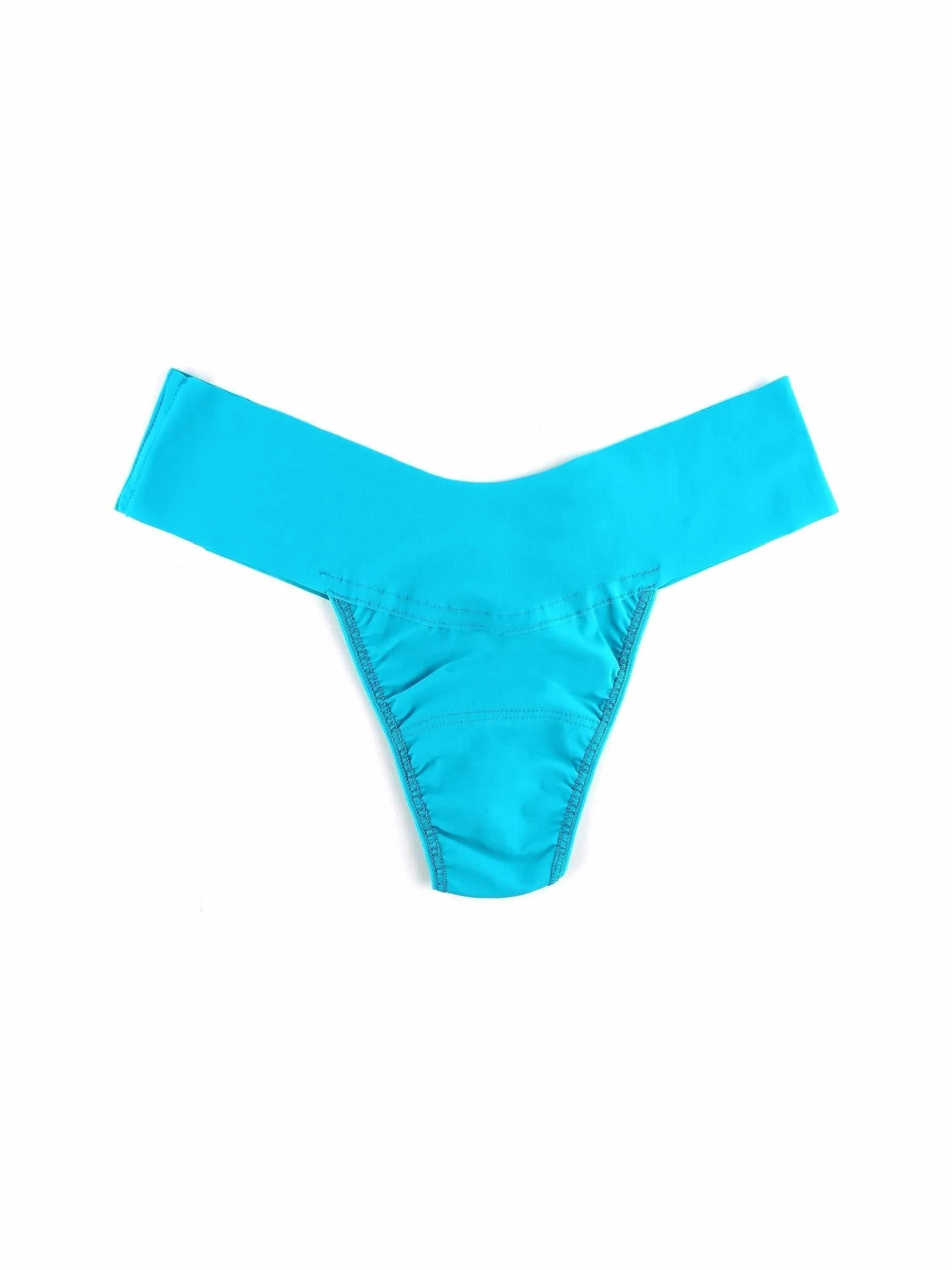 BreatheSoft™ Natural Rise Thong Fresh Teal Blue